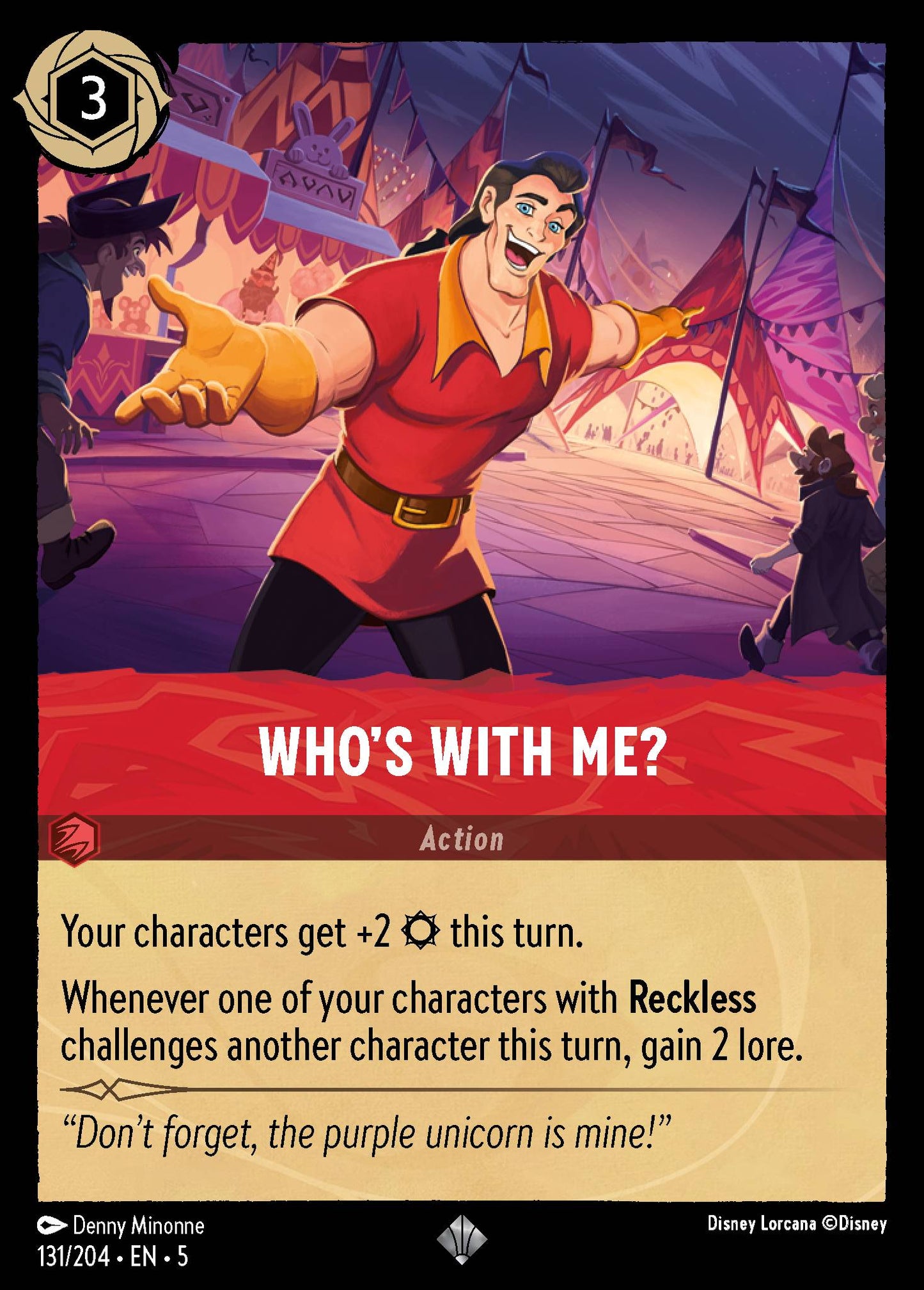 Who's With Me? - Super Rare Lorcana Card