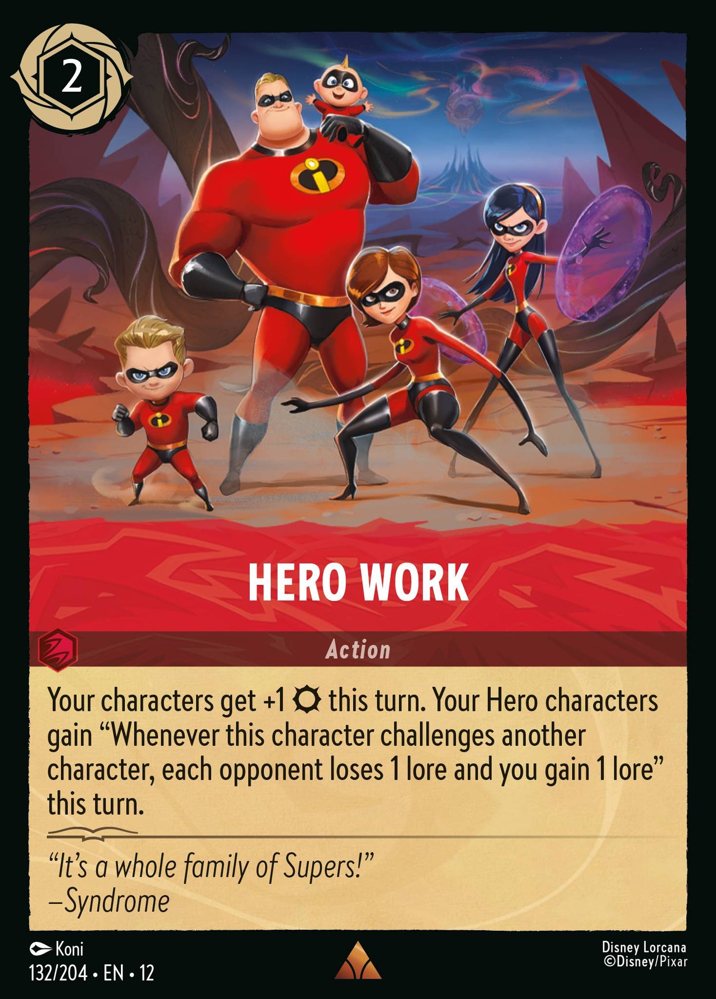 Hero Work - Rare Lorcana Card