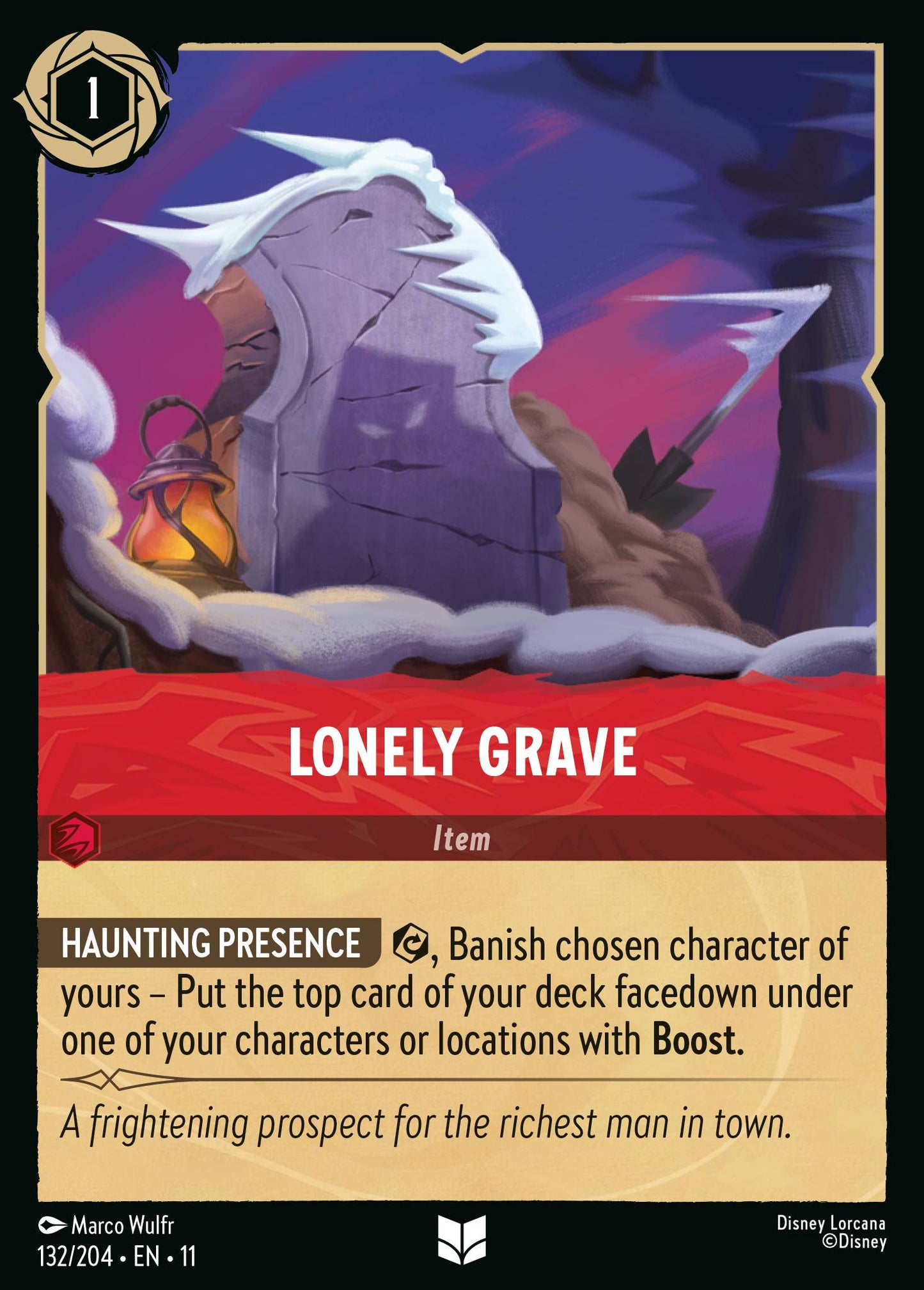 Lonely Grave - Uncommon Lorcana Card