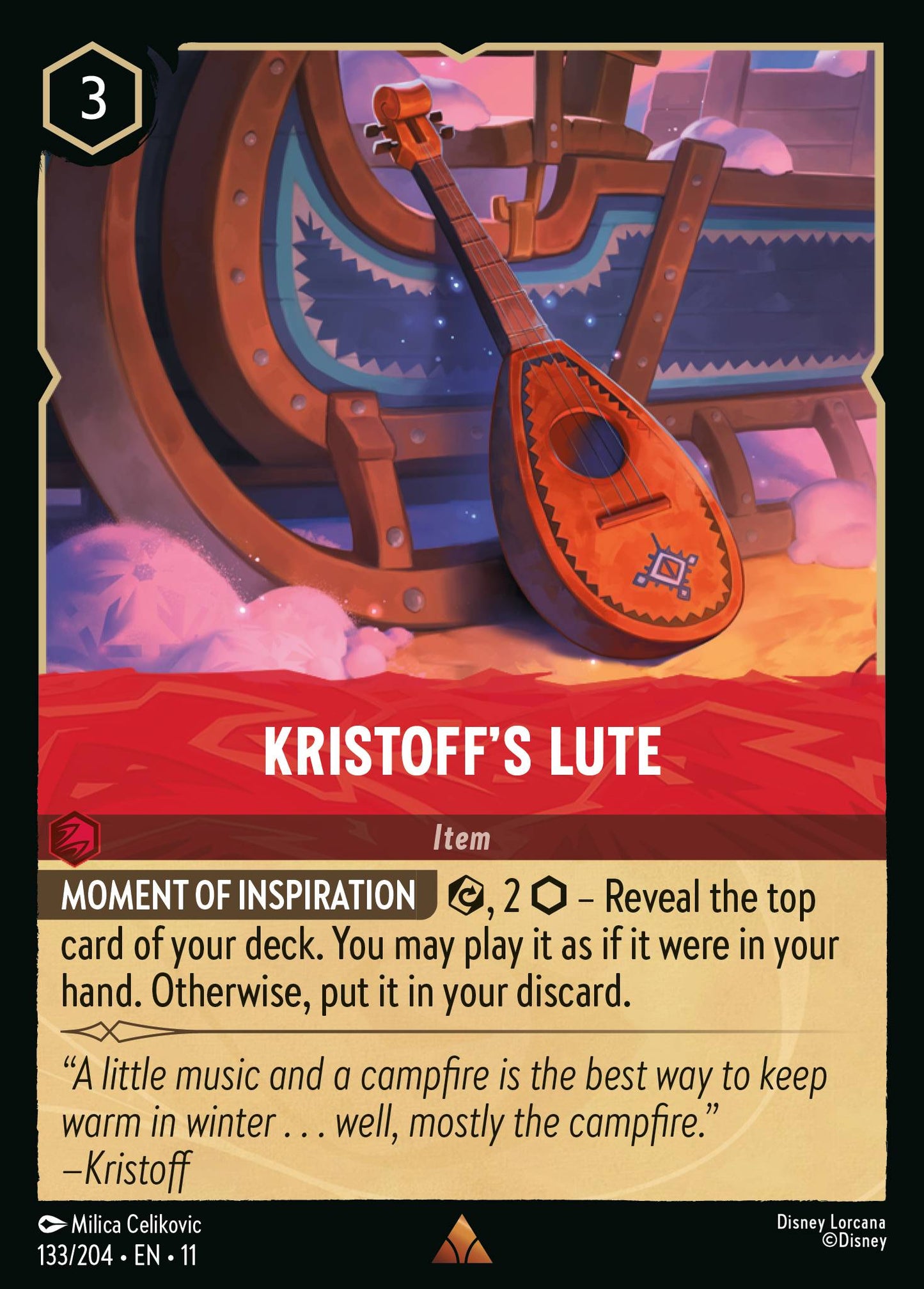 Kristoff's Lute - Rare Lorcana Card