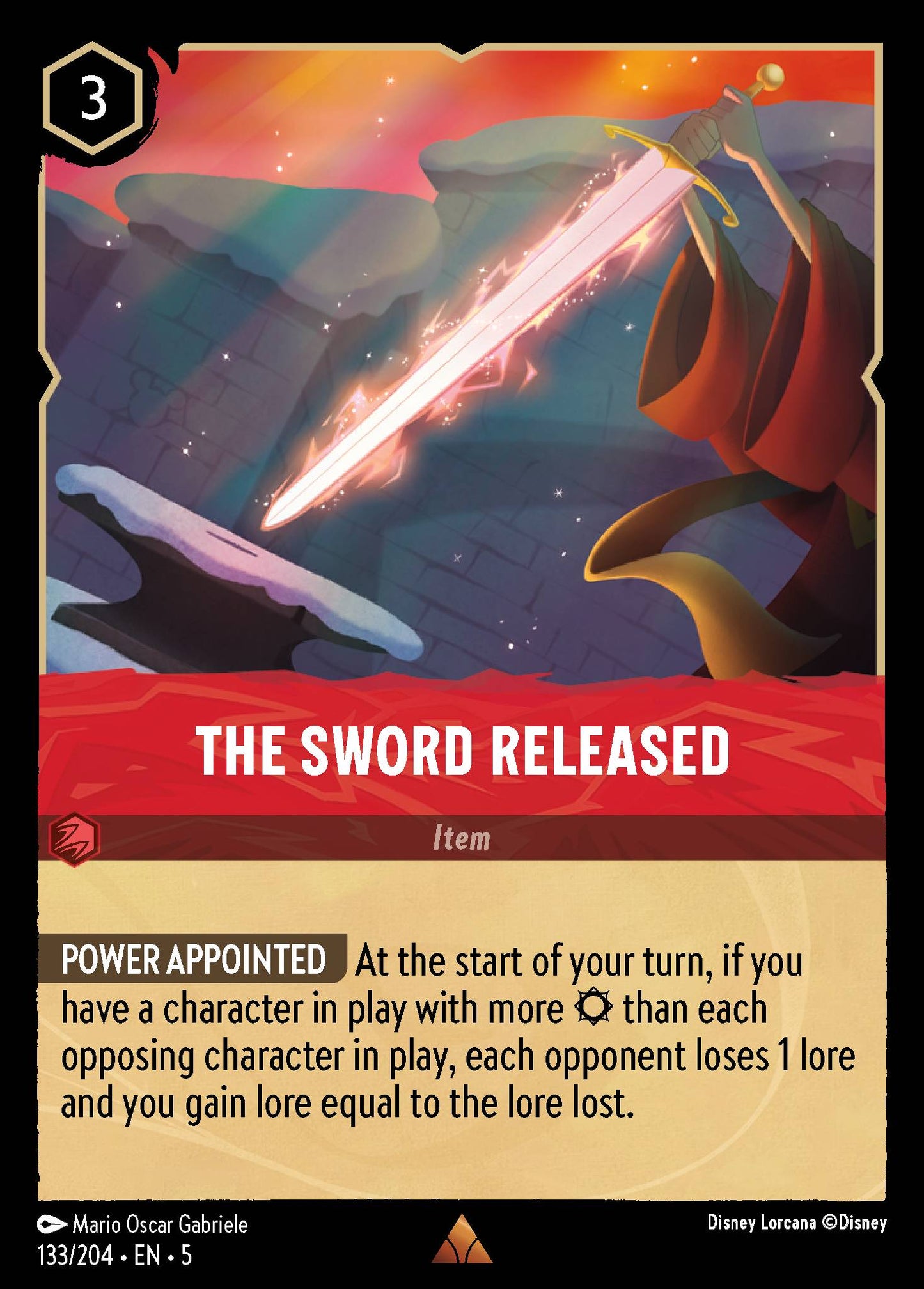 The Sword Released - Rare Lorcana Card