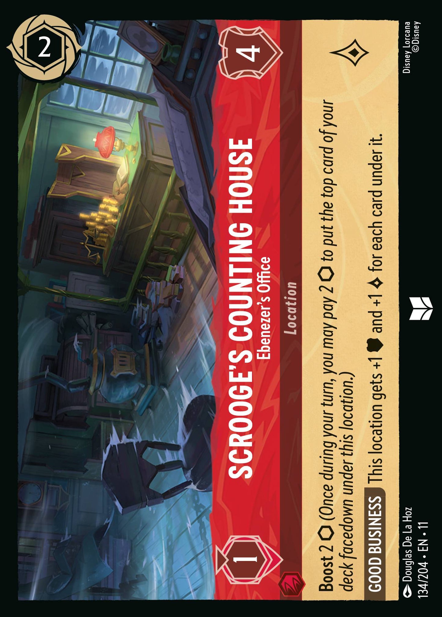 Scrooge's Counting House - Ebenezer's Office - Uncommon Lorcana Card