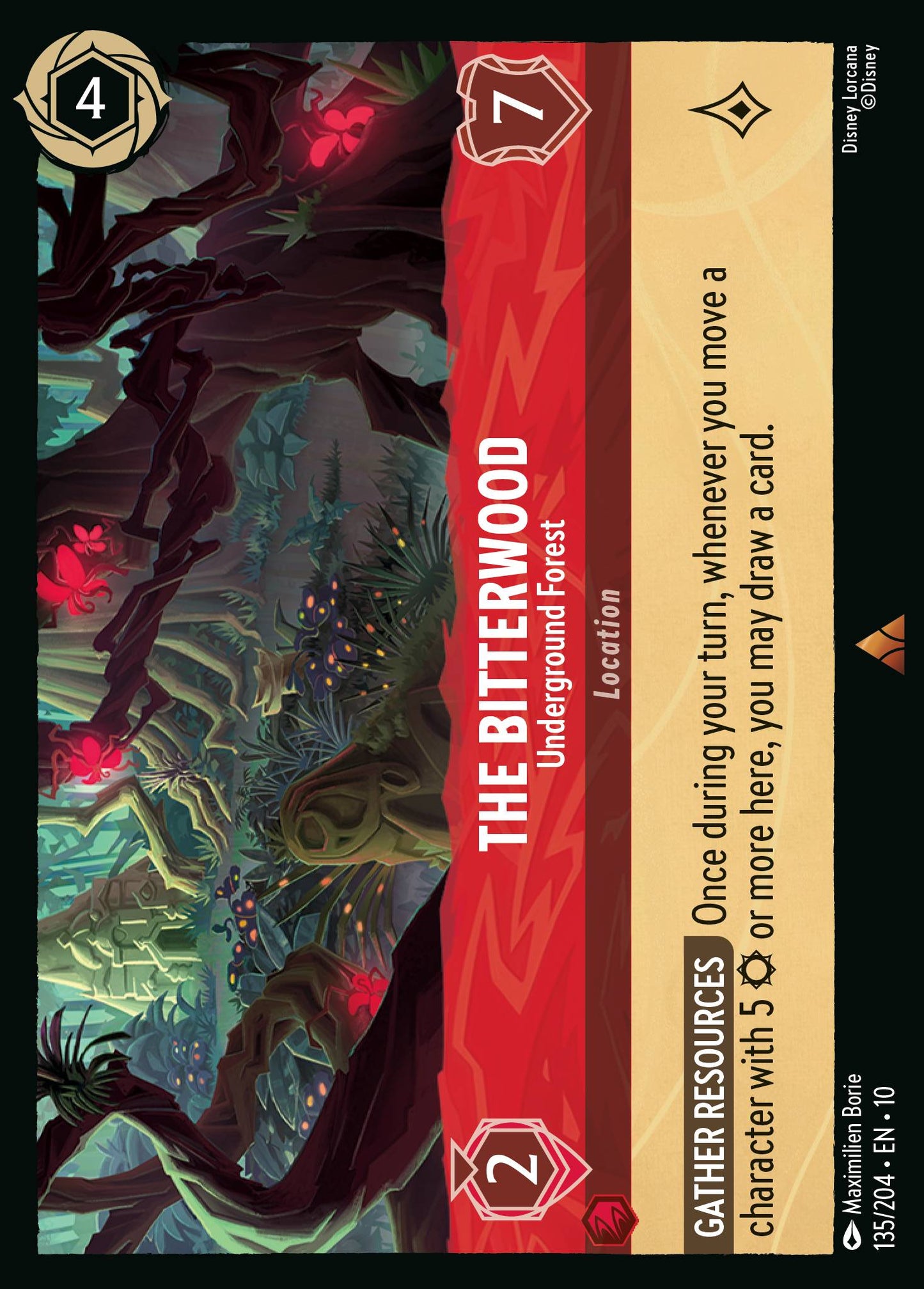 The Bitterwood - Underground Forest - Rare Lorcana Card