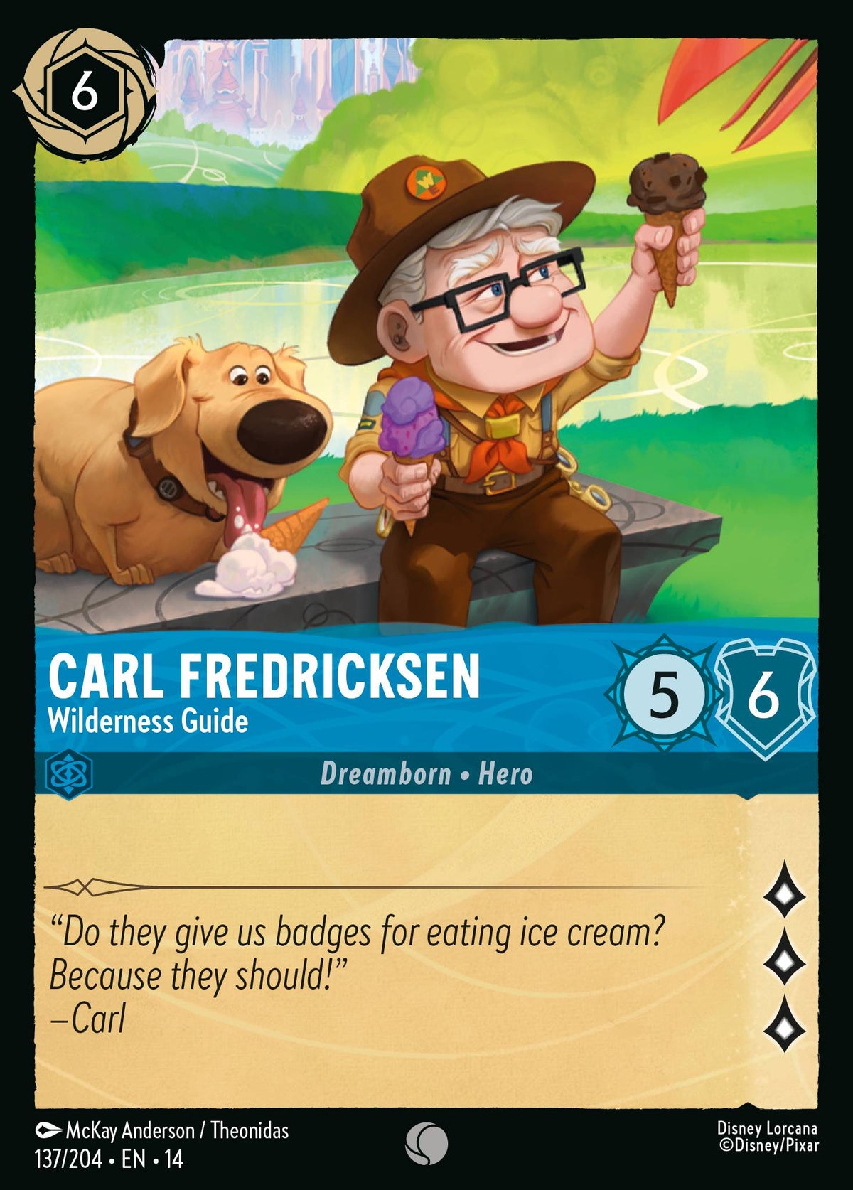 Carl Fredricksen - Wilderness Guide - Common Lorcana Card