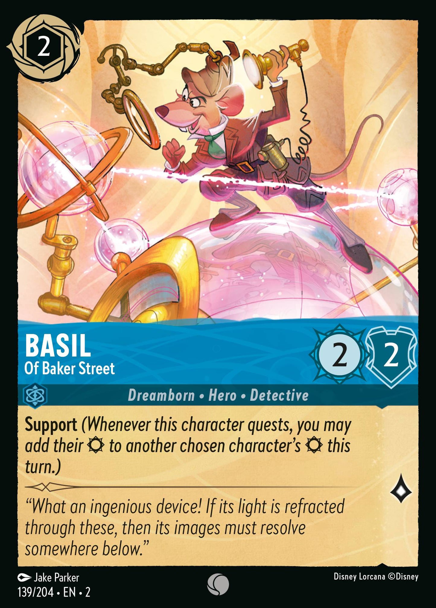 Basil - Of Baker Street - Common Lorcana Card