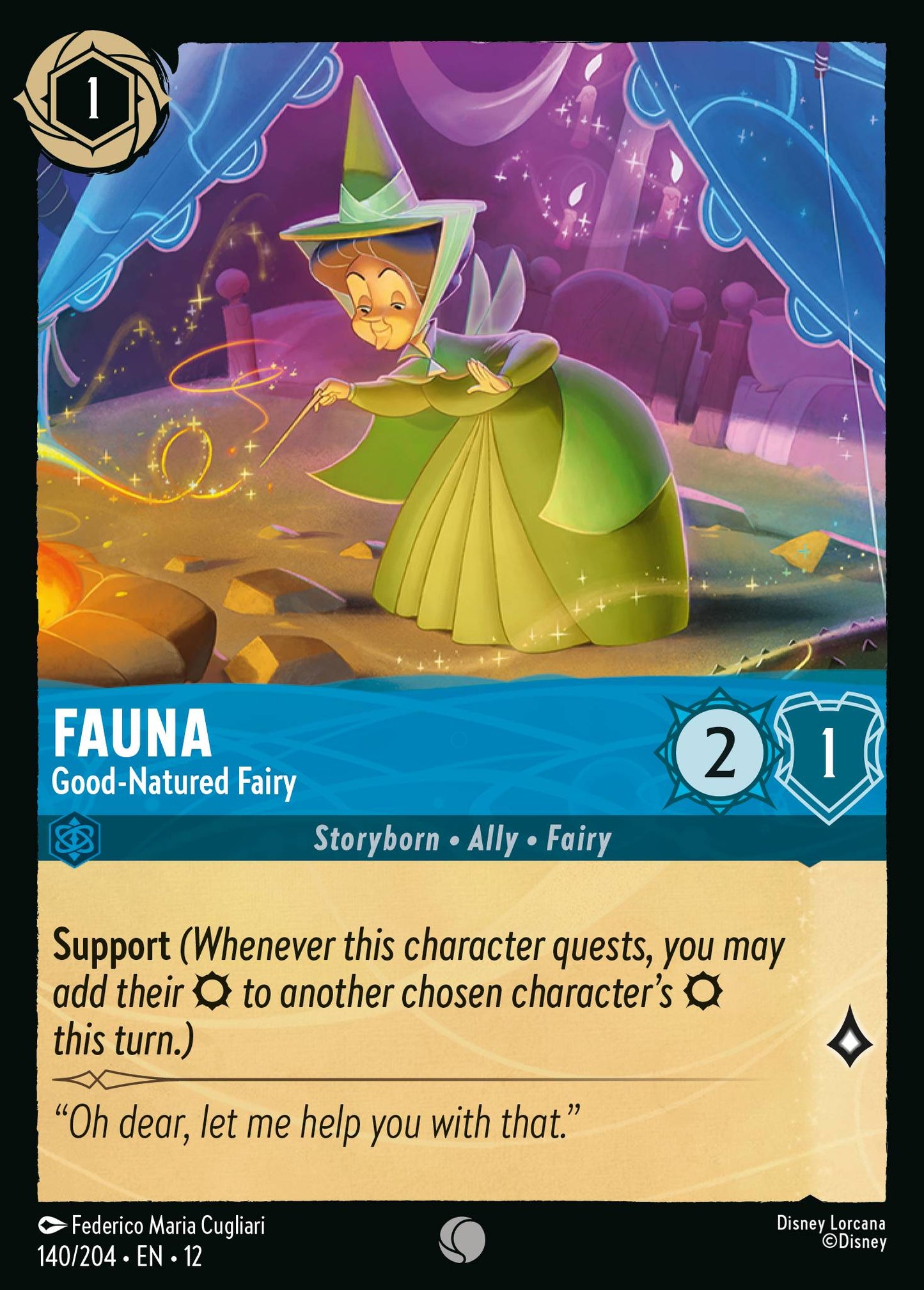 Fauna - Good-Natured Fairy - Common Lorcana Card