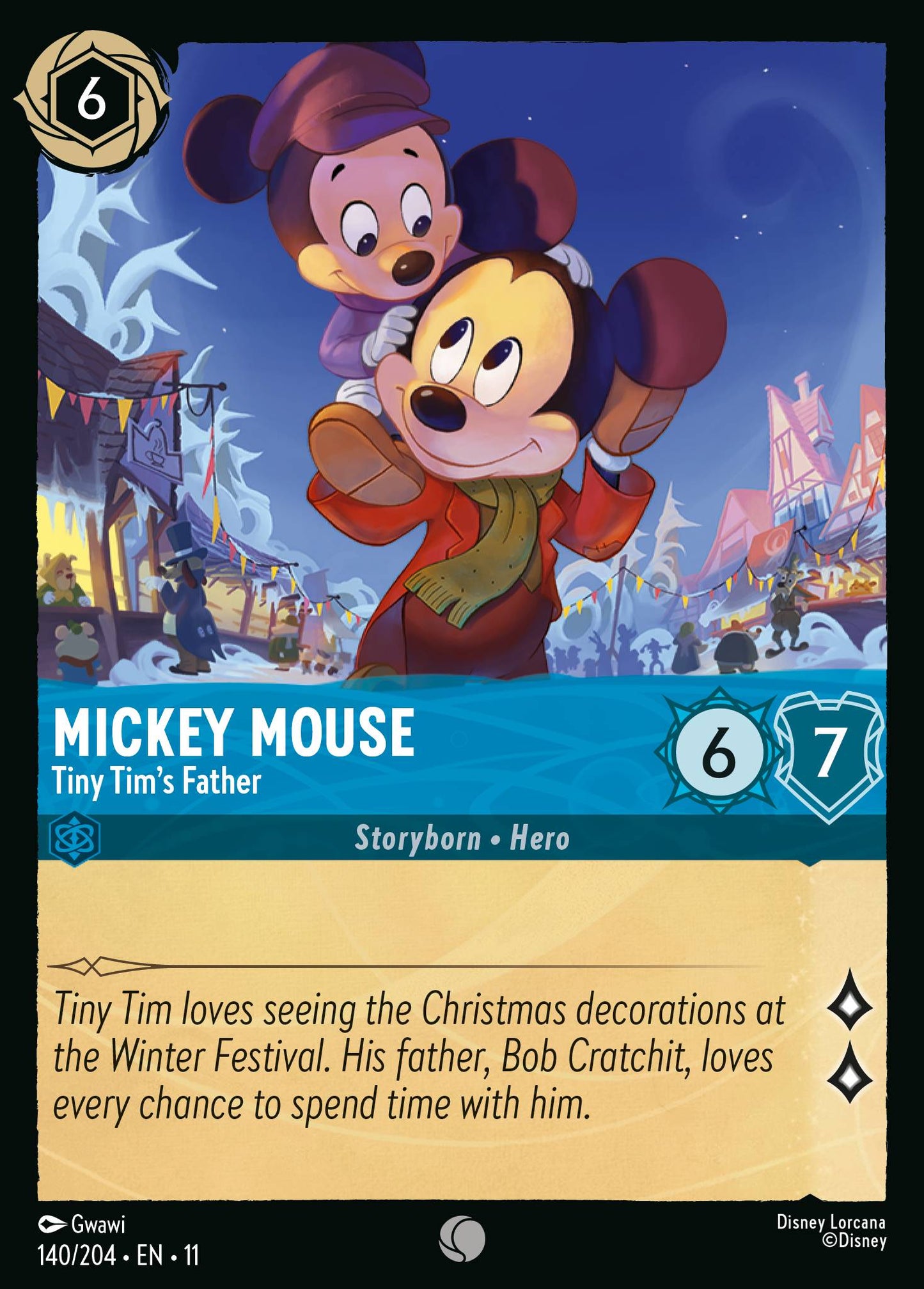 Mickey Mouse - Tiny Tim's Father - Common Lorcana Card
