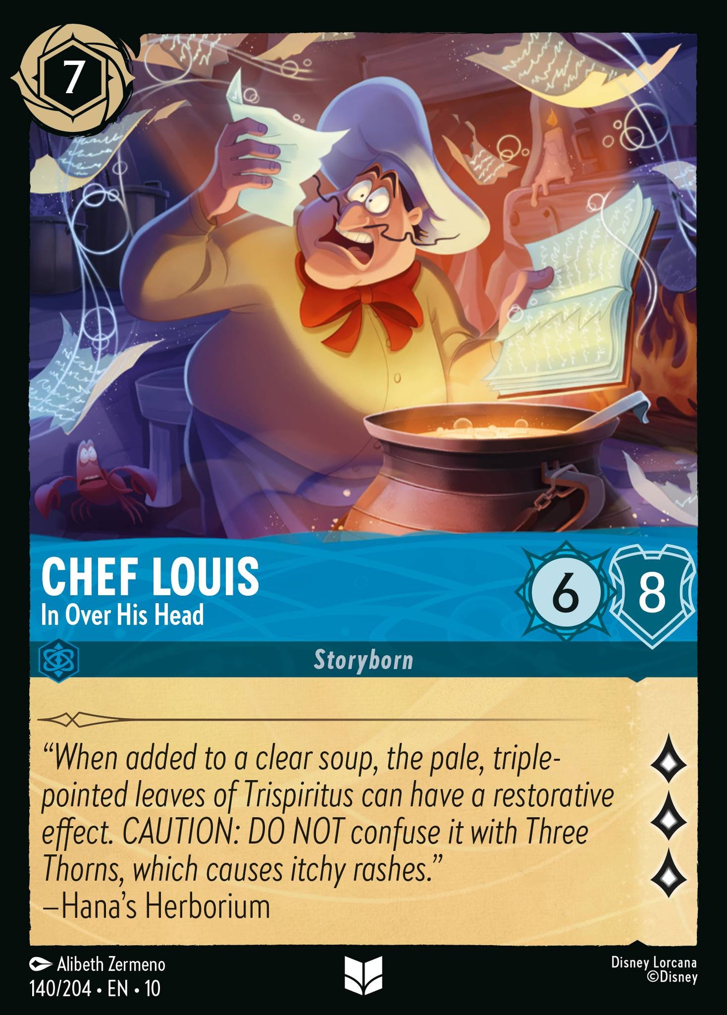 Chef Louis - In Over His Head - Uncommon Lorcana Card