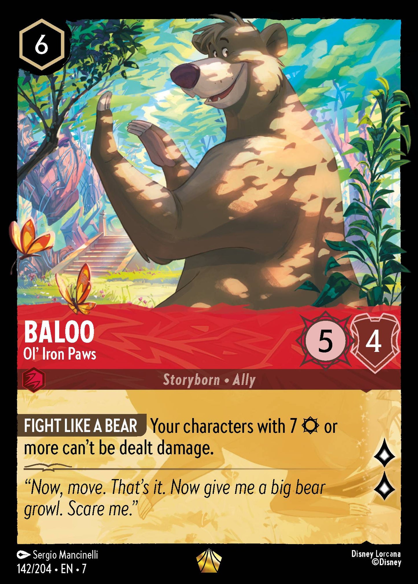 Baloo - Ol' Iron Paws - Legendary Lorcana Card