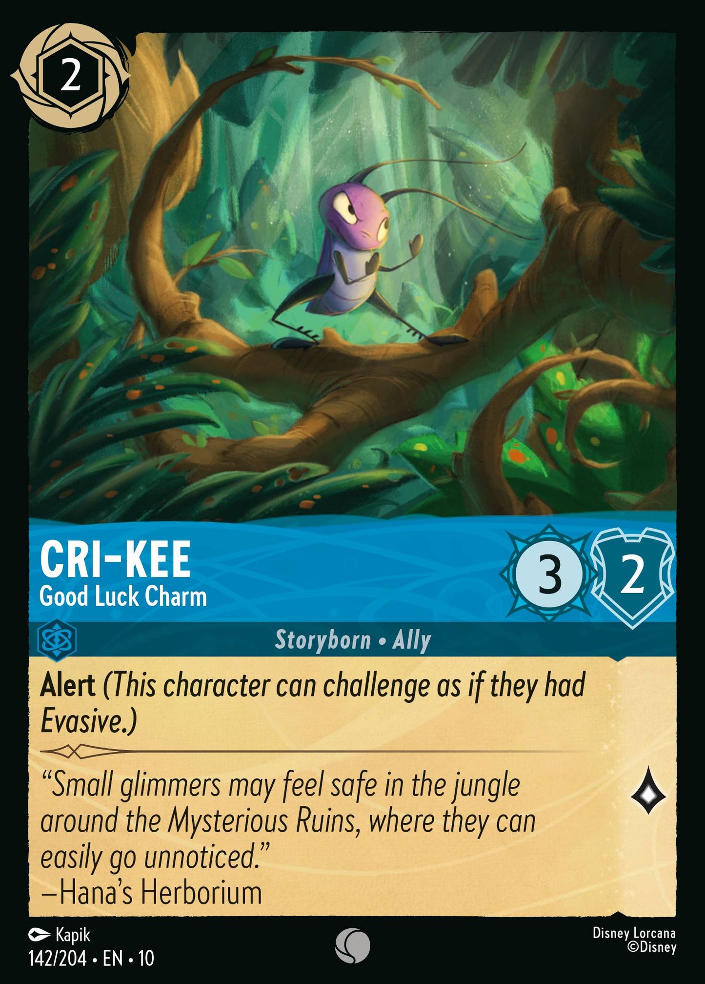 Cri-Kee - Good Luck Charm - Common Lorcana Card