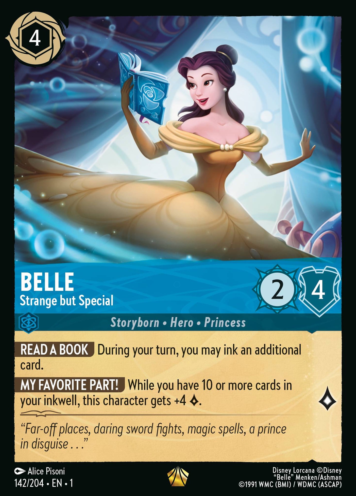 Belle - Strange but Special - Legendary Lorcana Card