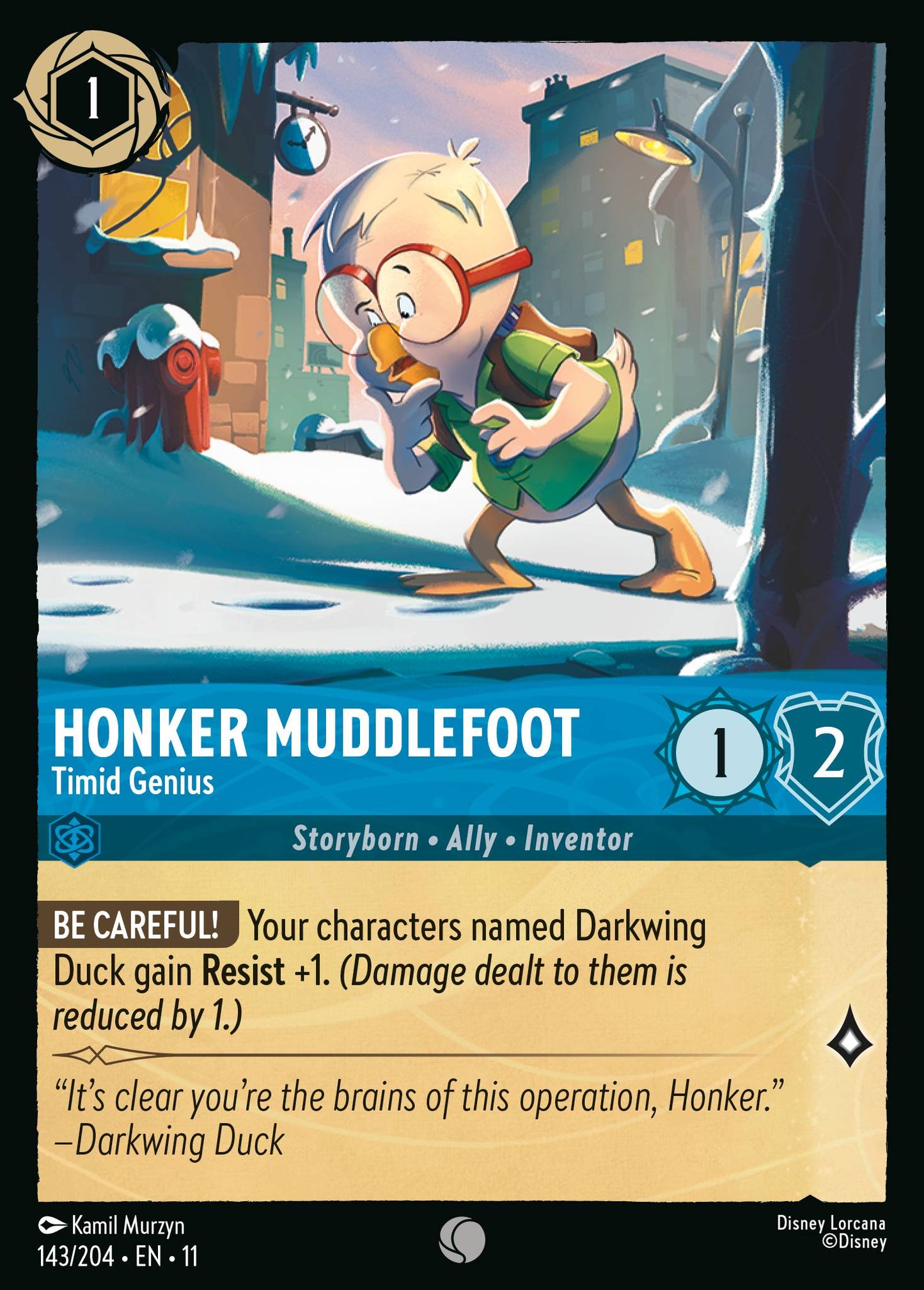Honker Muddlefoot - Timid Genius - Common Lorcana Card
