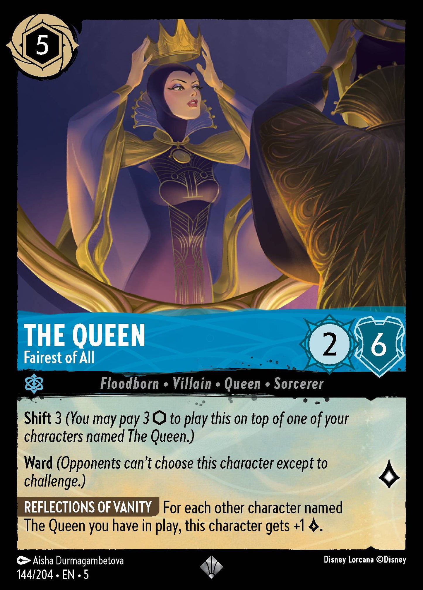 The Queen - Fairest of All - Super Rare Lorcana Card