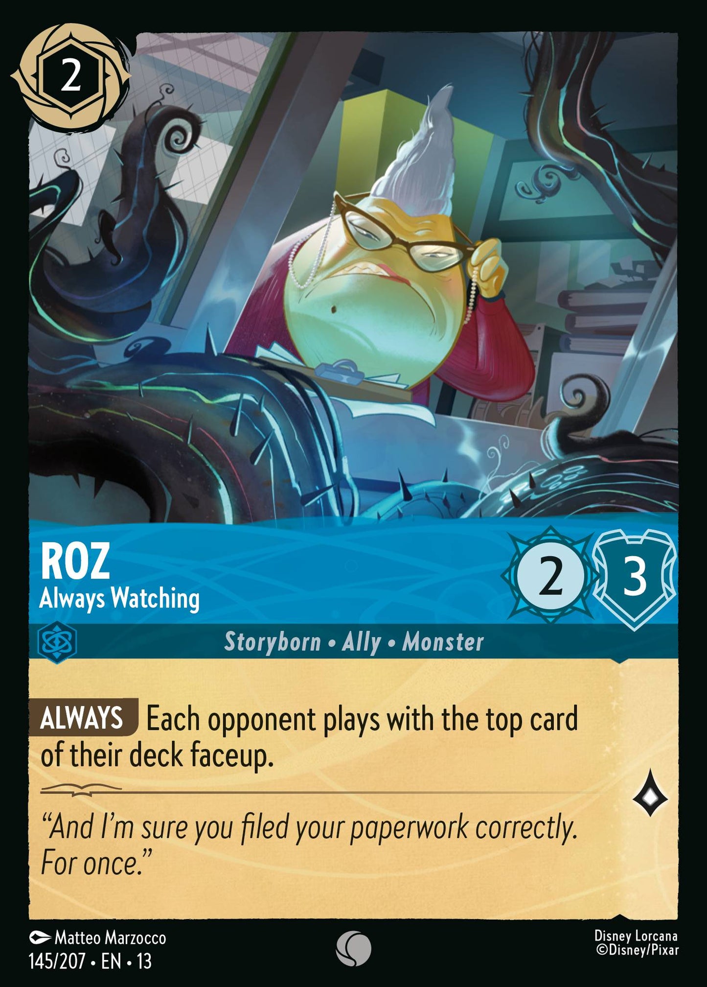 Roz - Always Watching - Common Lorcana Card