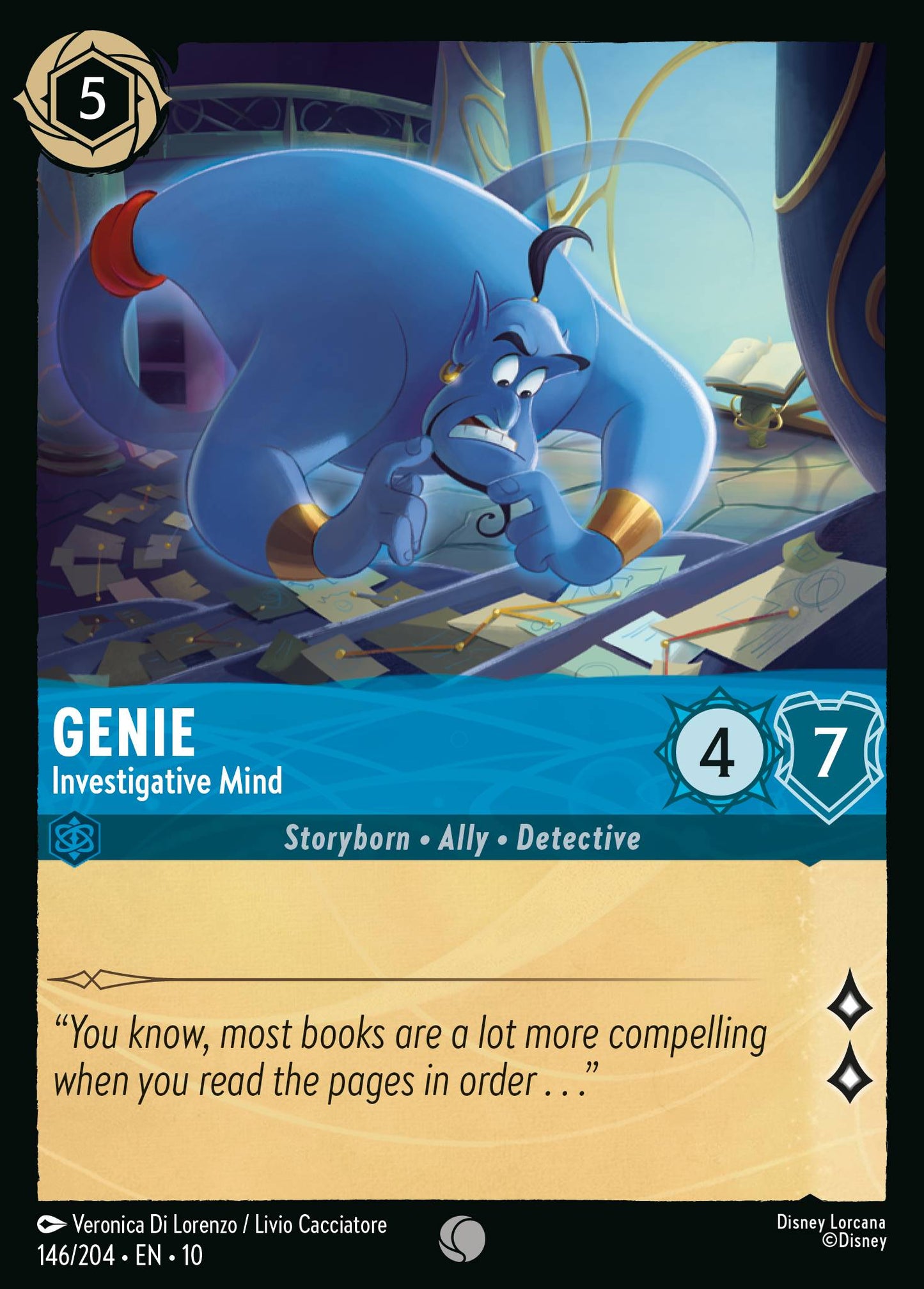 Genie - Investigative Mind - Common Lorcana Card
