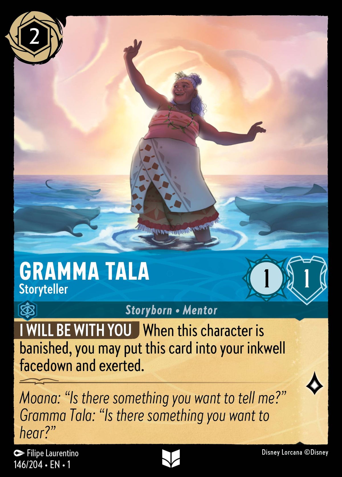 Gramma Tala - Storyteller - Uncommon Lorcana Card