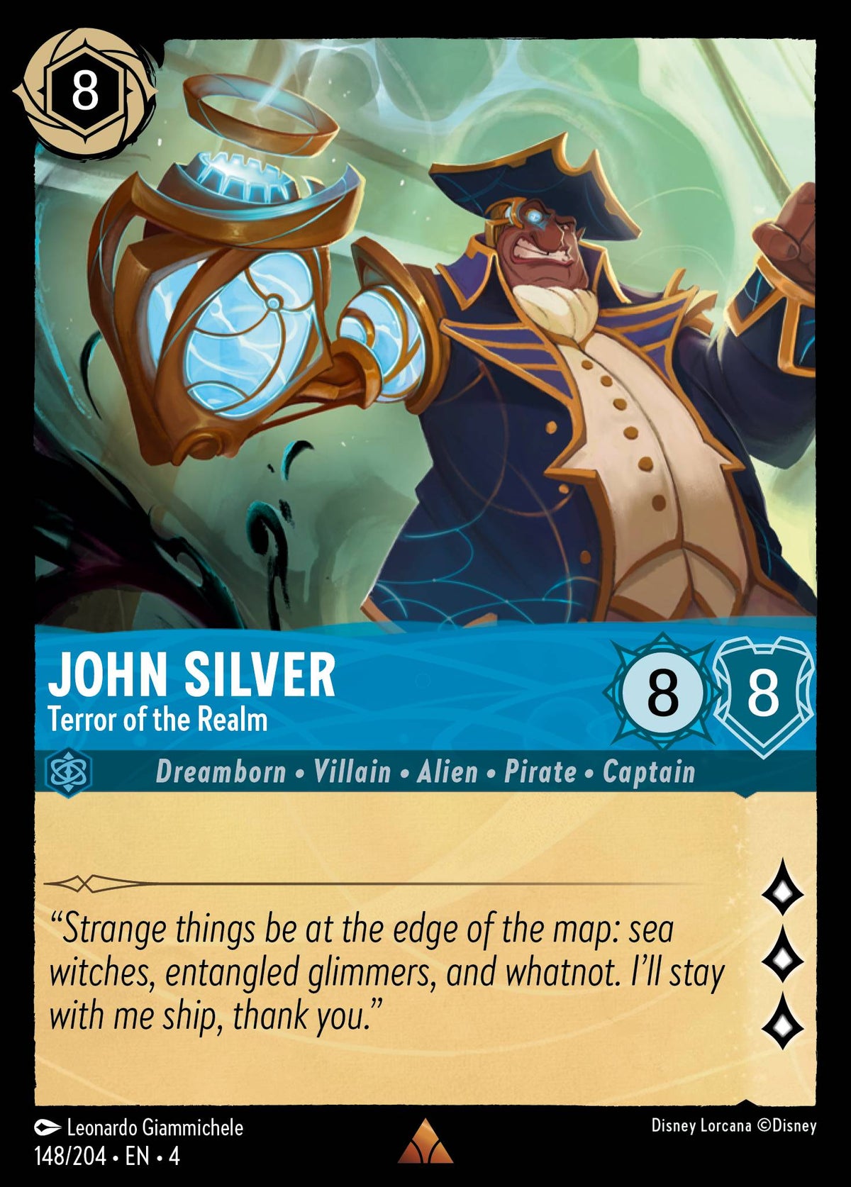 John Silver - Terror of the Realm - Rare Lorcana Card
