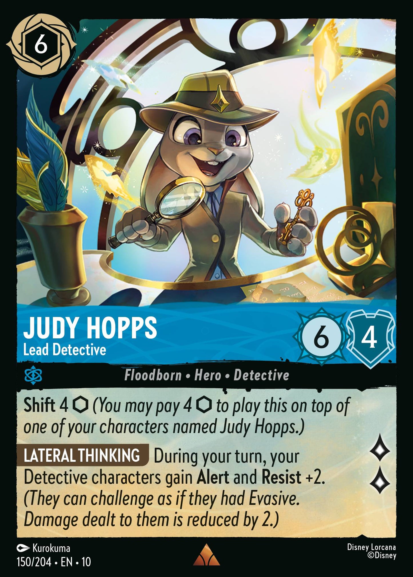 Judy Hopps - Lead Detective - Rare Lorcana Card