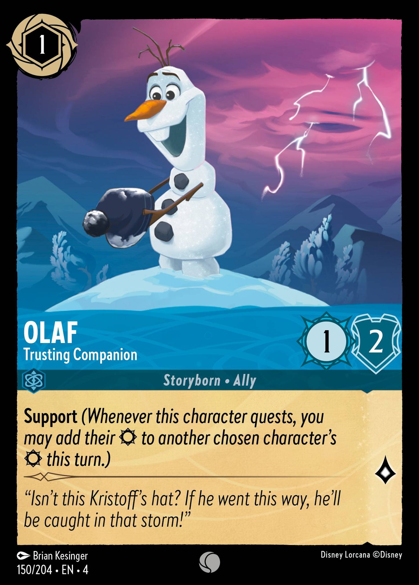 Olaf - Trusting Companion - Common Lorcana Card