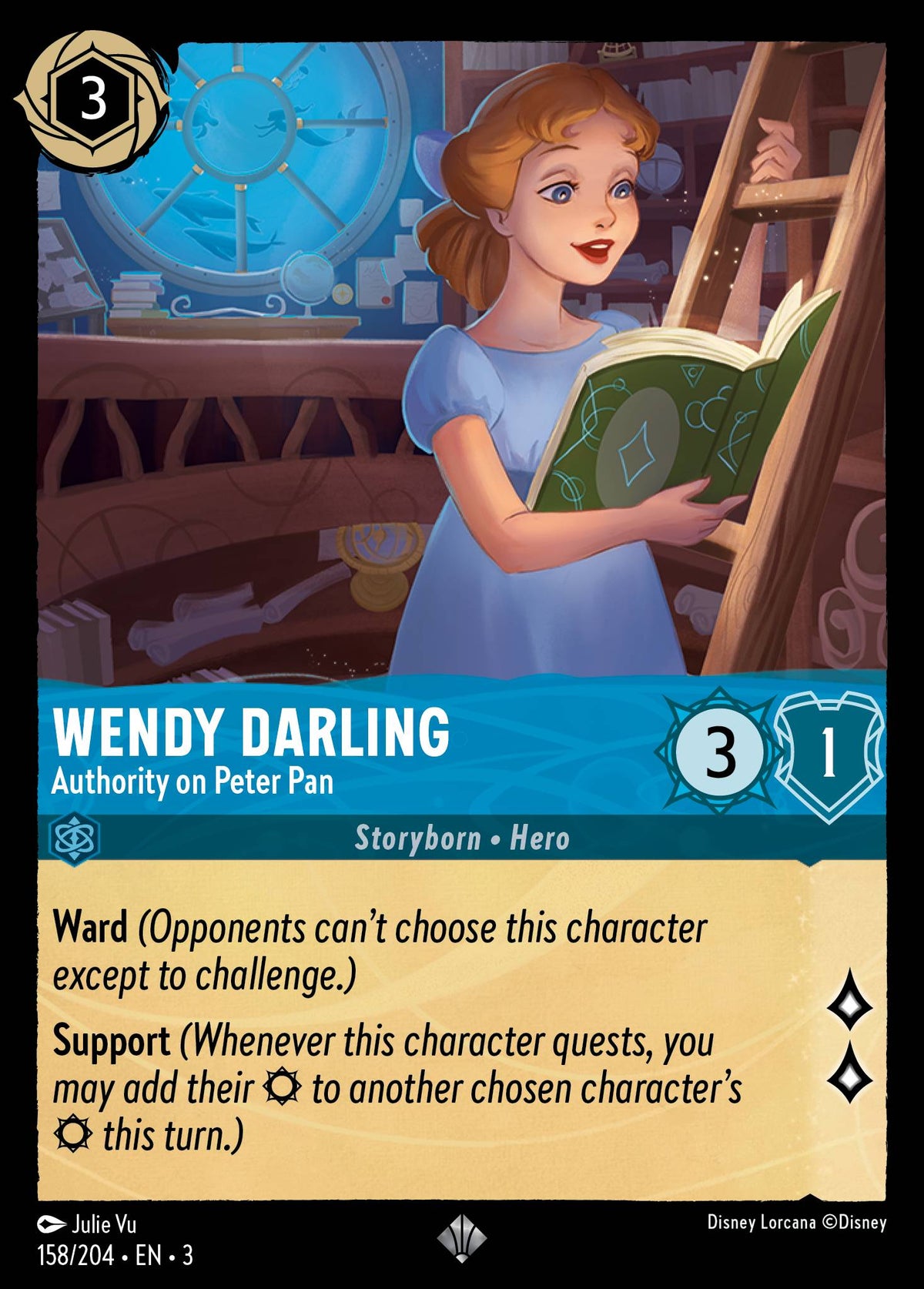 Wendy Darling - Authority on Peter Pan - Super Rare Lorcana Card