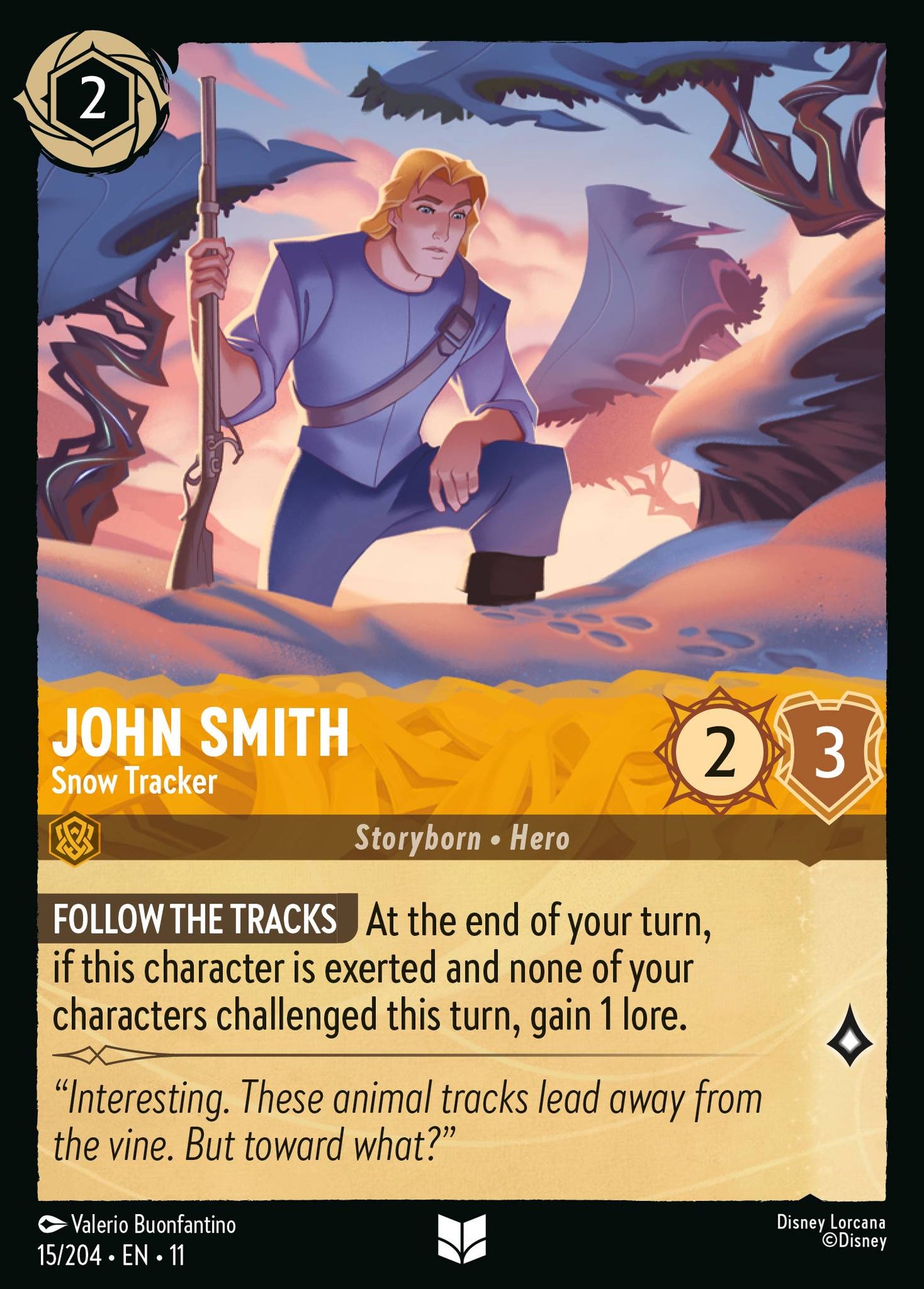 John Smith - Snow Tracker - Uncommon Lorcana Card