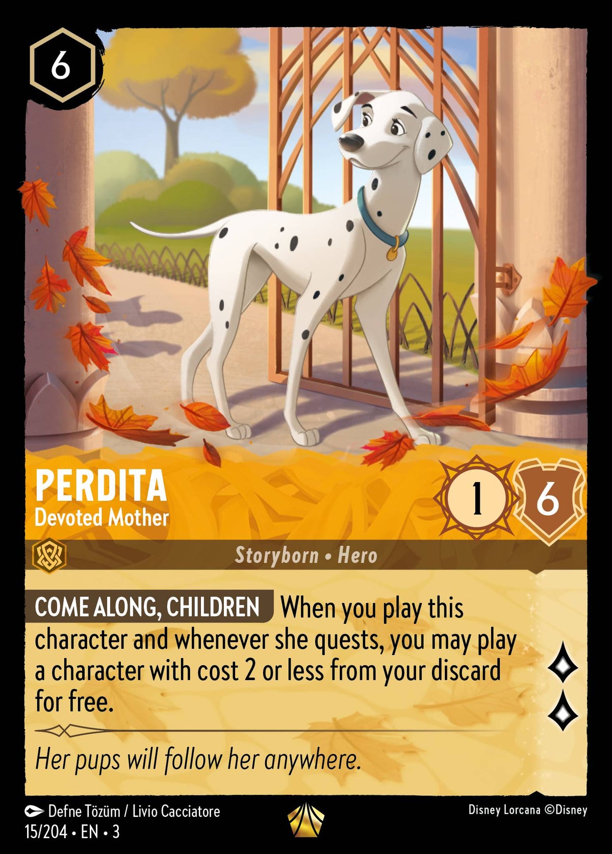 Perdita - Devoted Mother - Legendary Lorcana Card