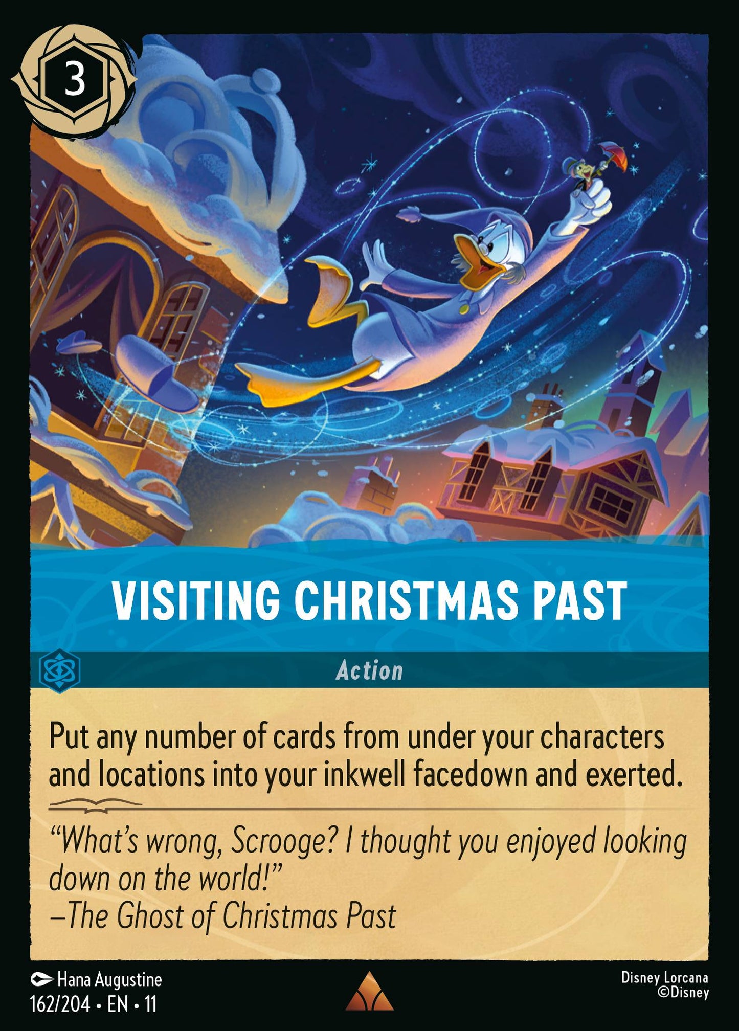 Visiting Christmas Past - Rare Lorcana Card