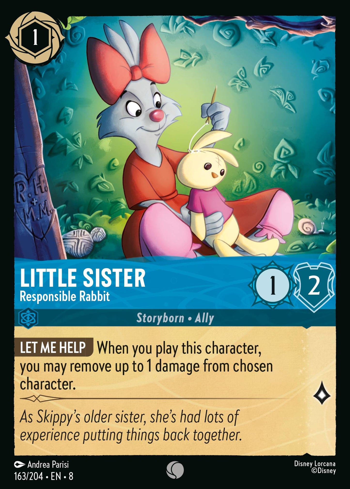 Little Sister - Responsible Rabbit - Common Lorcana Card