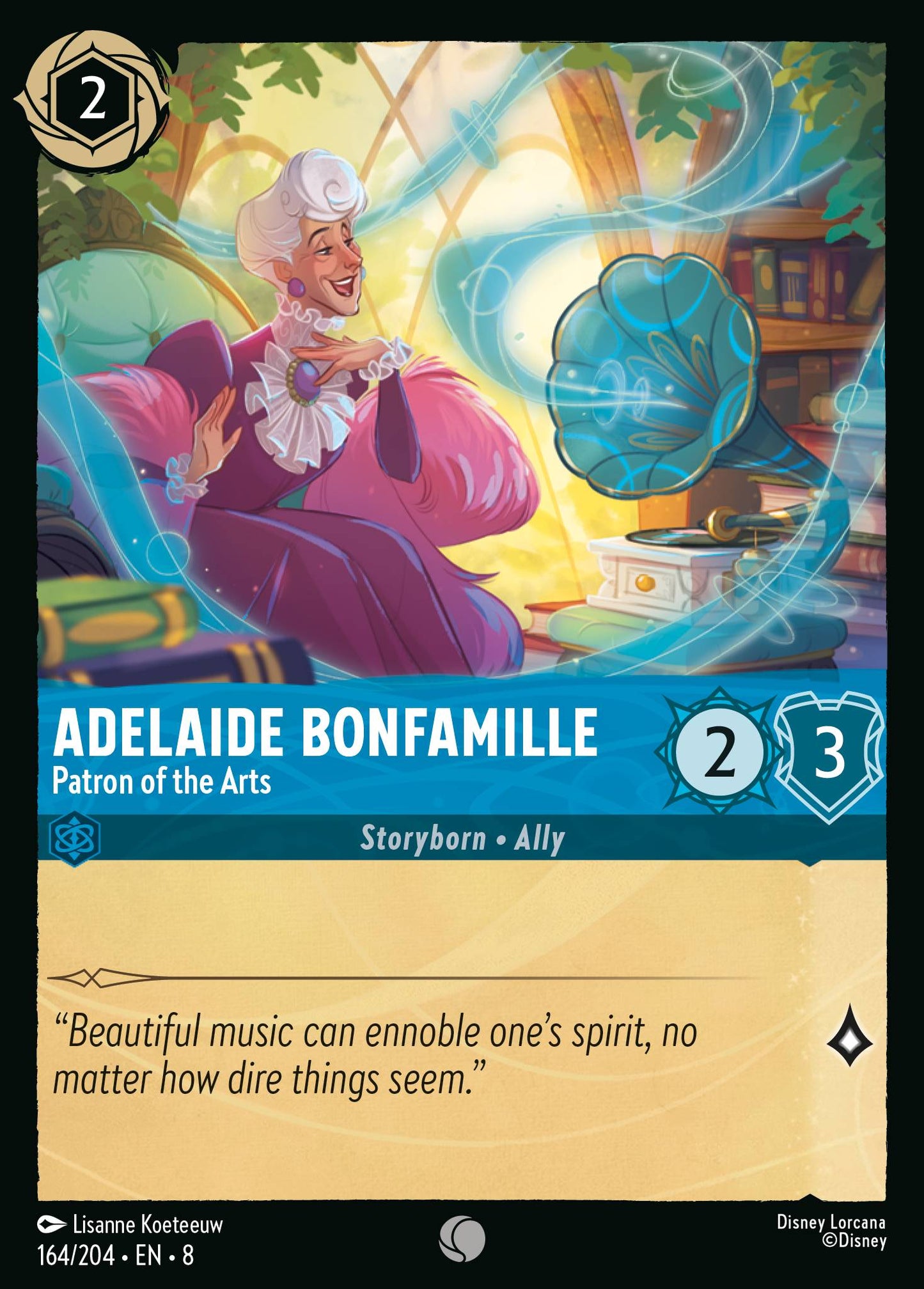 Adelaide Bonfamille - Patron of the Arts - Common Lorcana Card
