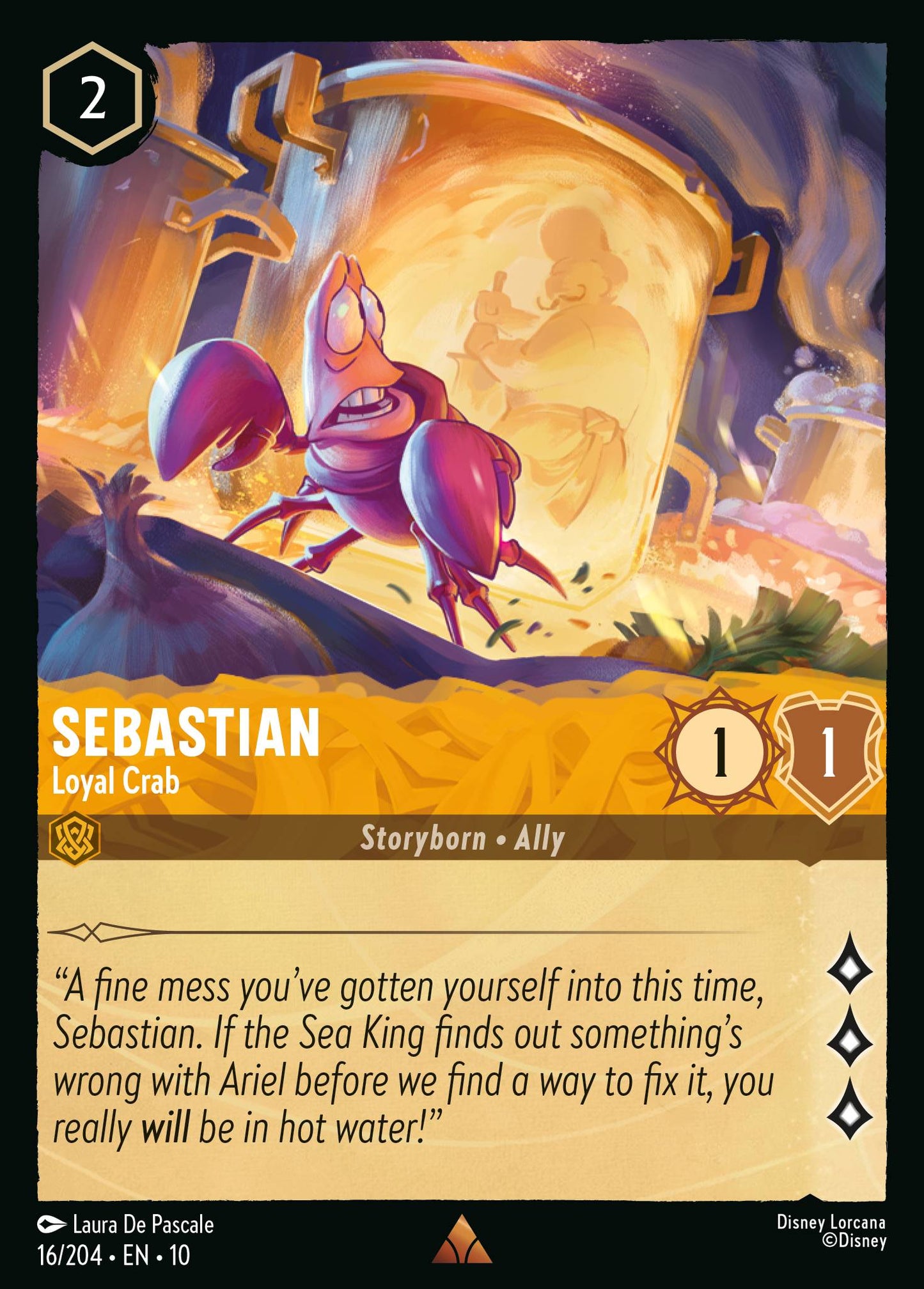 Sebastian - Loyal Crab - Rare Lorcana Card