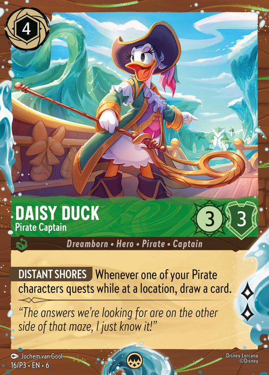Daisy Duck - Pirate Captain - Disney Lorcana Promo Cards - Holofoil