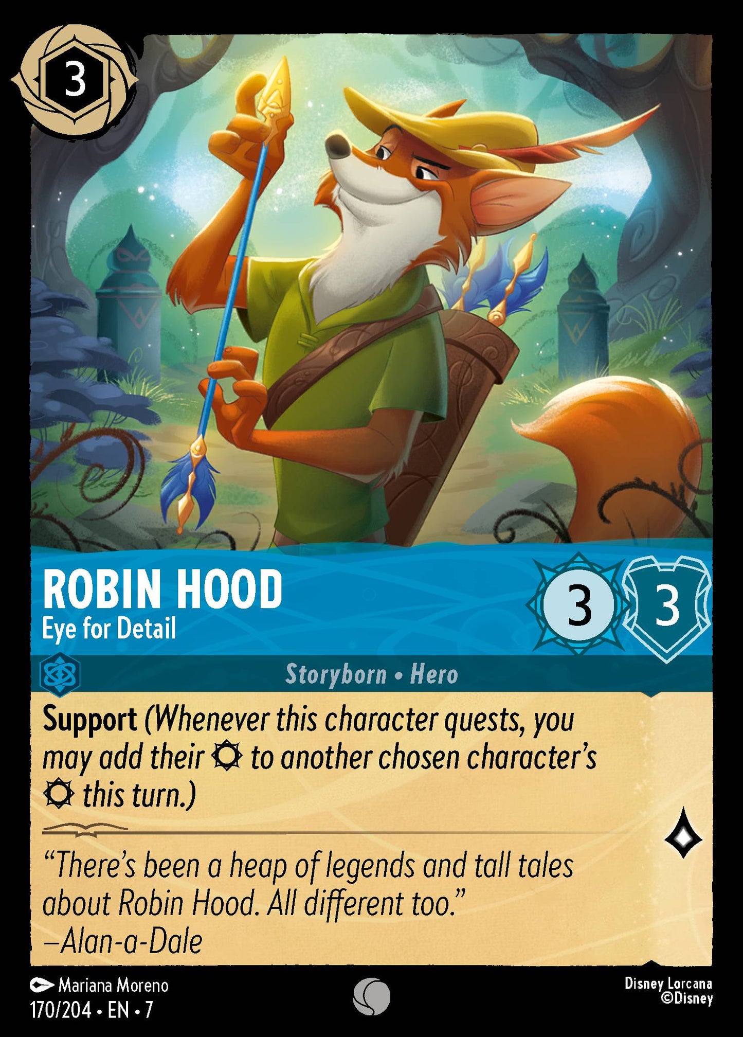 Robin Hood - Eye for Detail - Common Lorcana Card