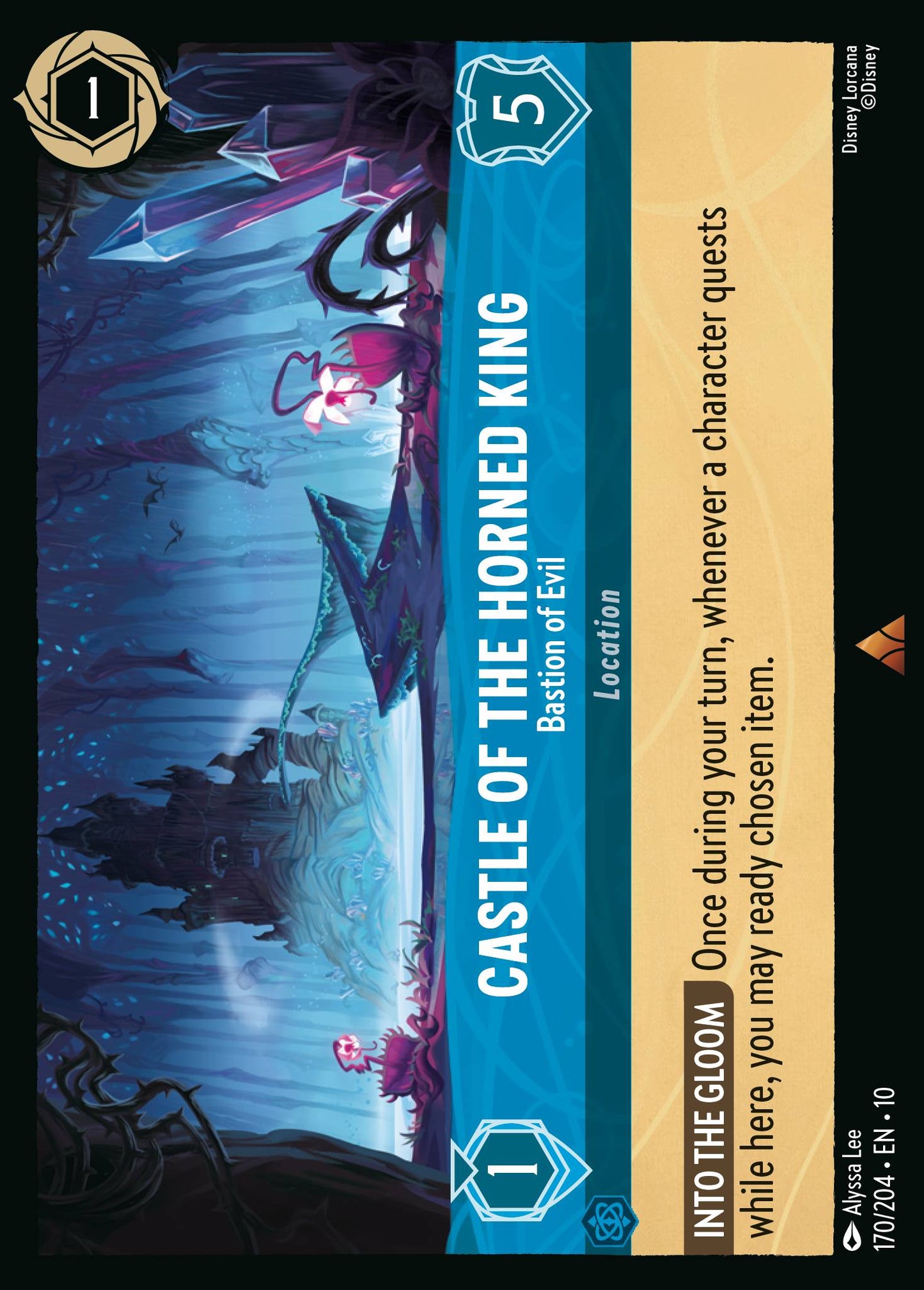 Castle of the Horned King - Bastion of Evil - Rare Lorcana Card