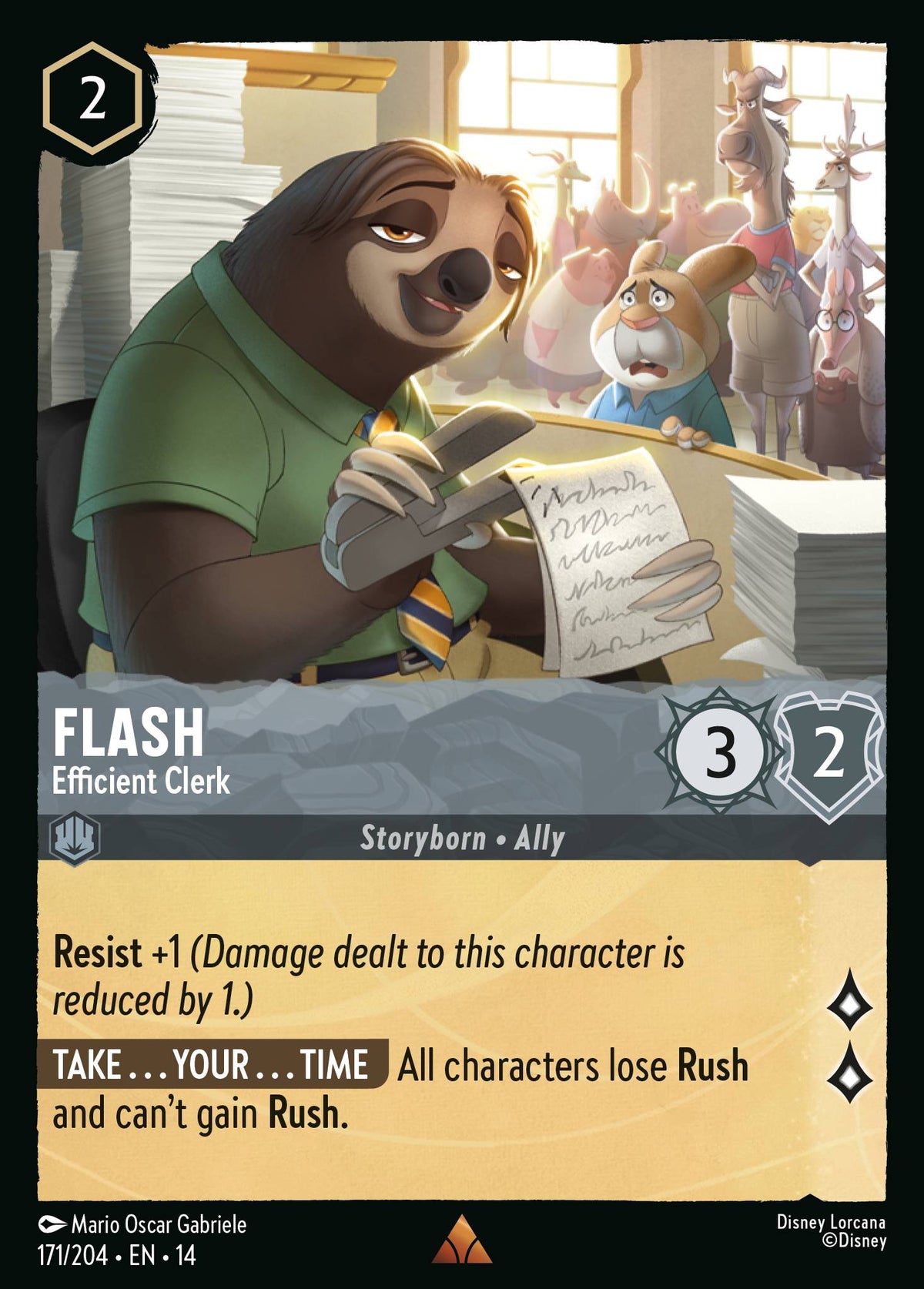 Flash - Efficient Clerk - Rare Lorcana Card