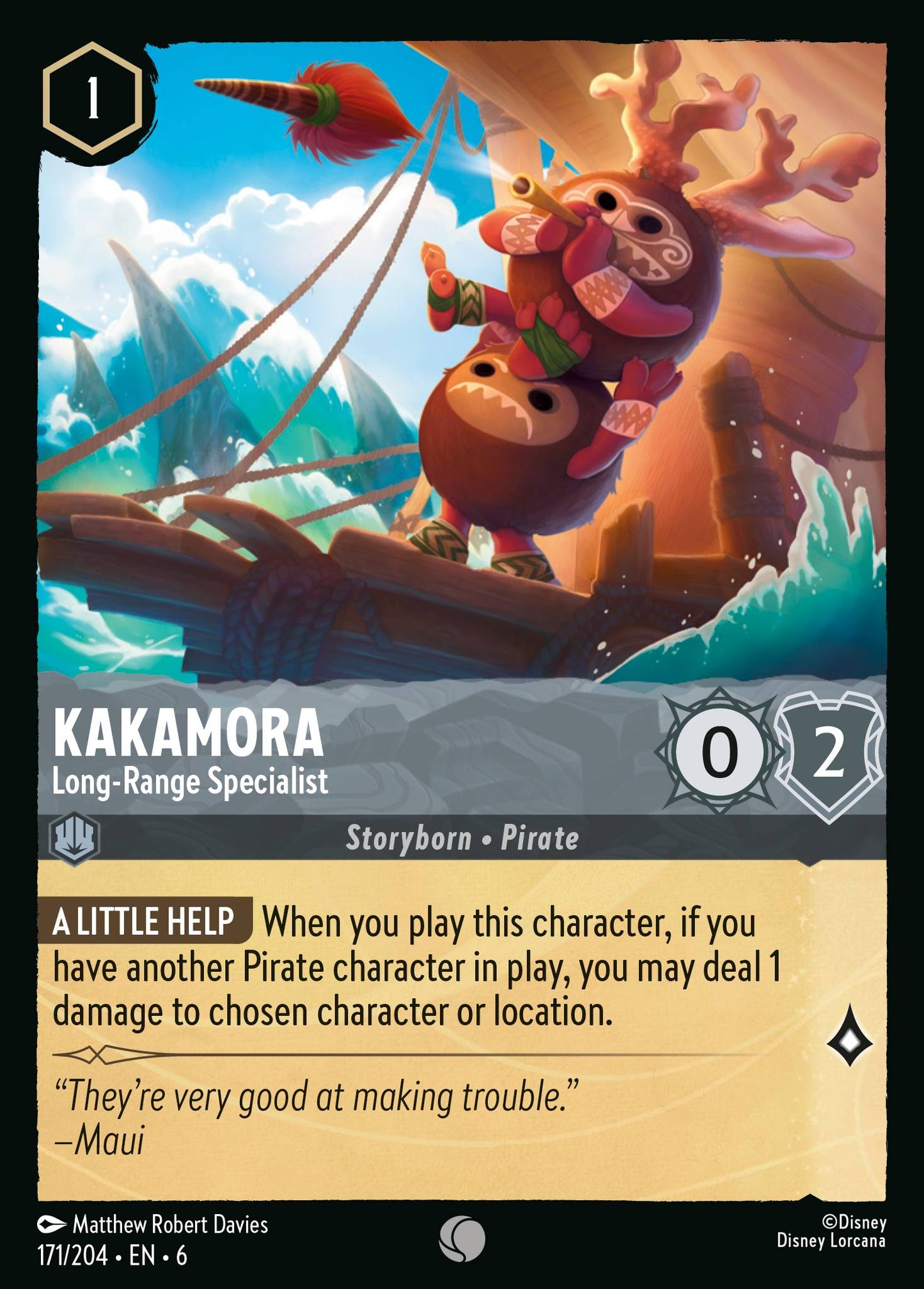 Kakamora - Long-Range Specialist - Common Lorcana Card
