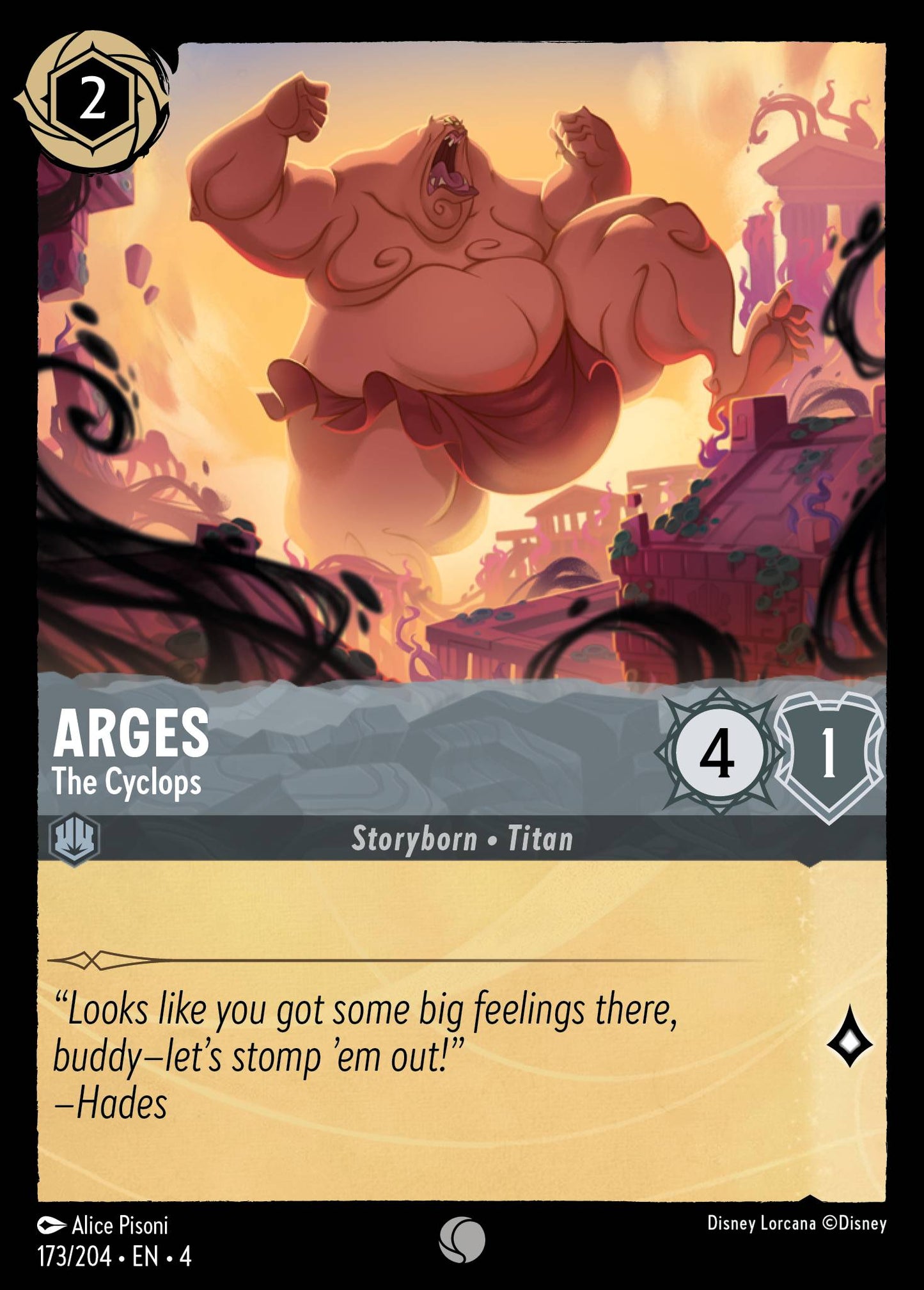 Arges - The Cyclops - Common Lorcana Card