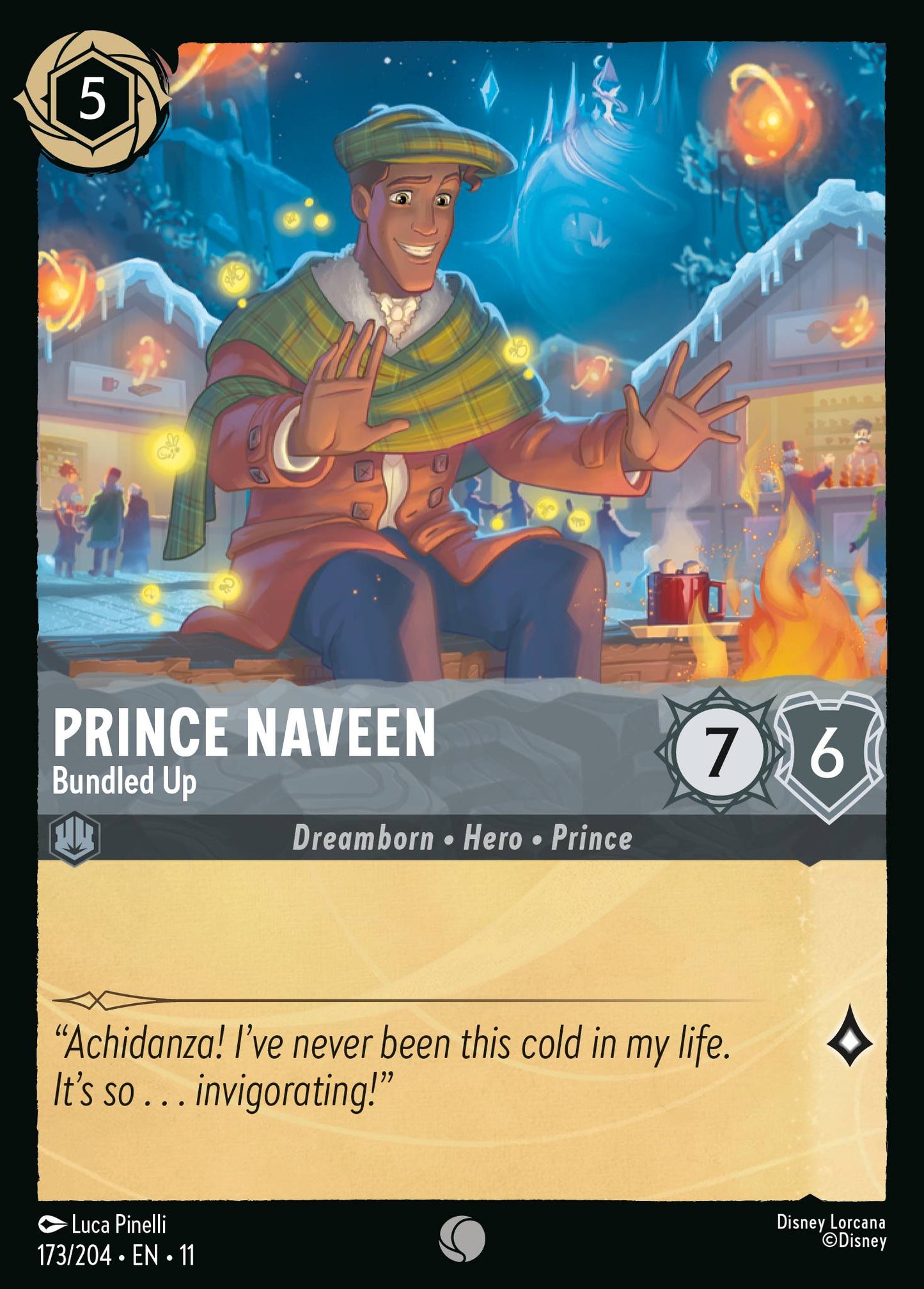 Prince Naveen - Bundled Up - Common Lorcana Card
