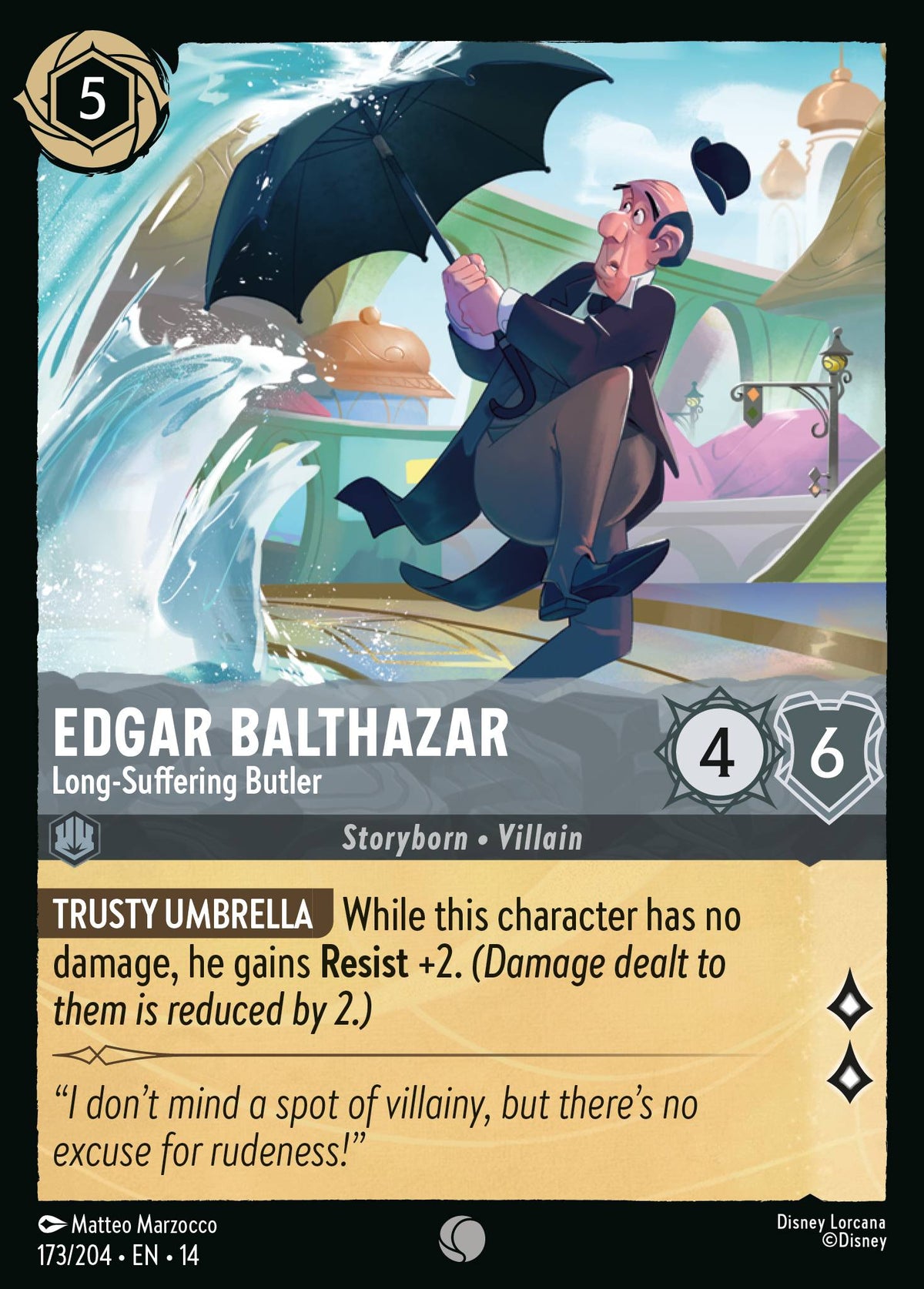 Edgar Balthazar - Long-Suffering Butler - Common Lorcana Card