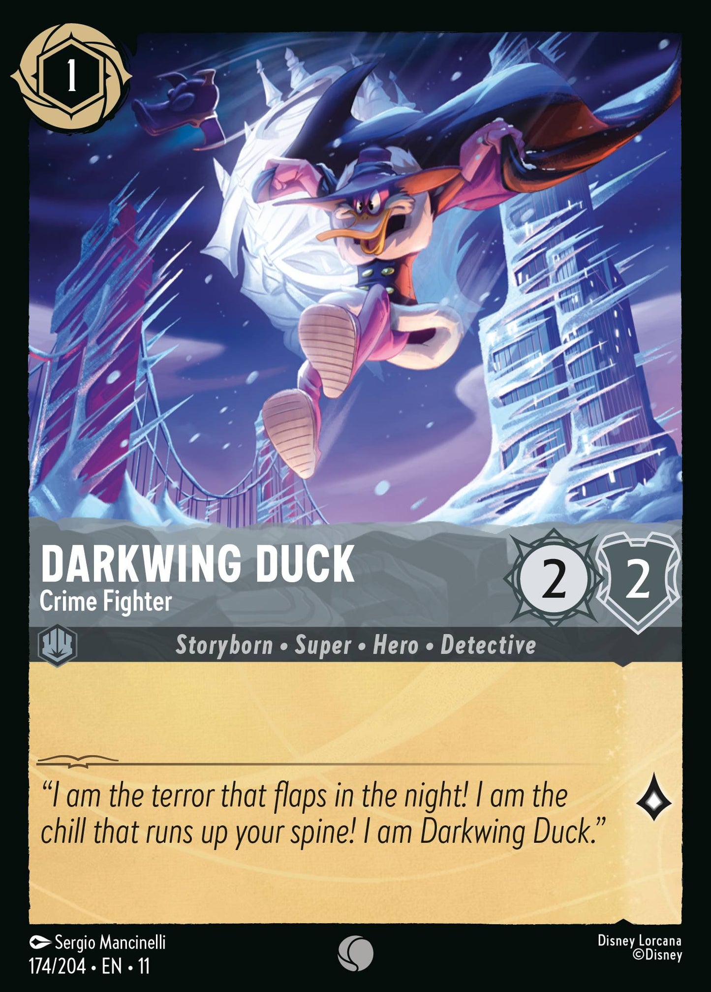 Darkwing Duck - Crime Fighter - Common Lorcana Card