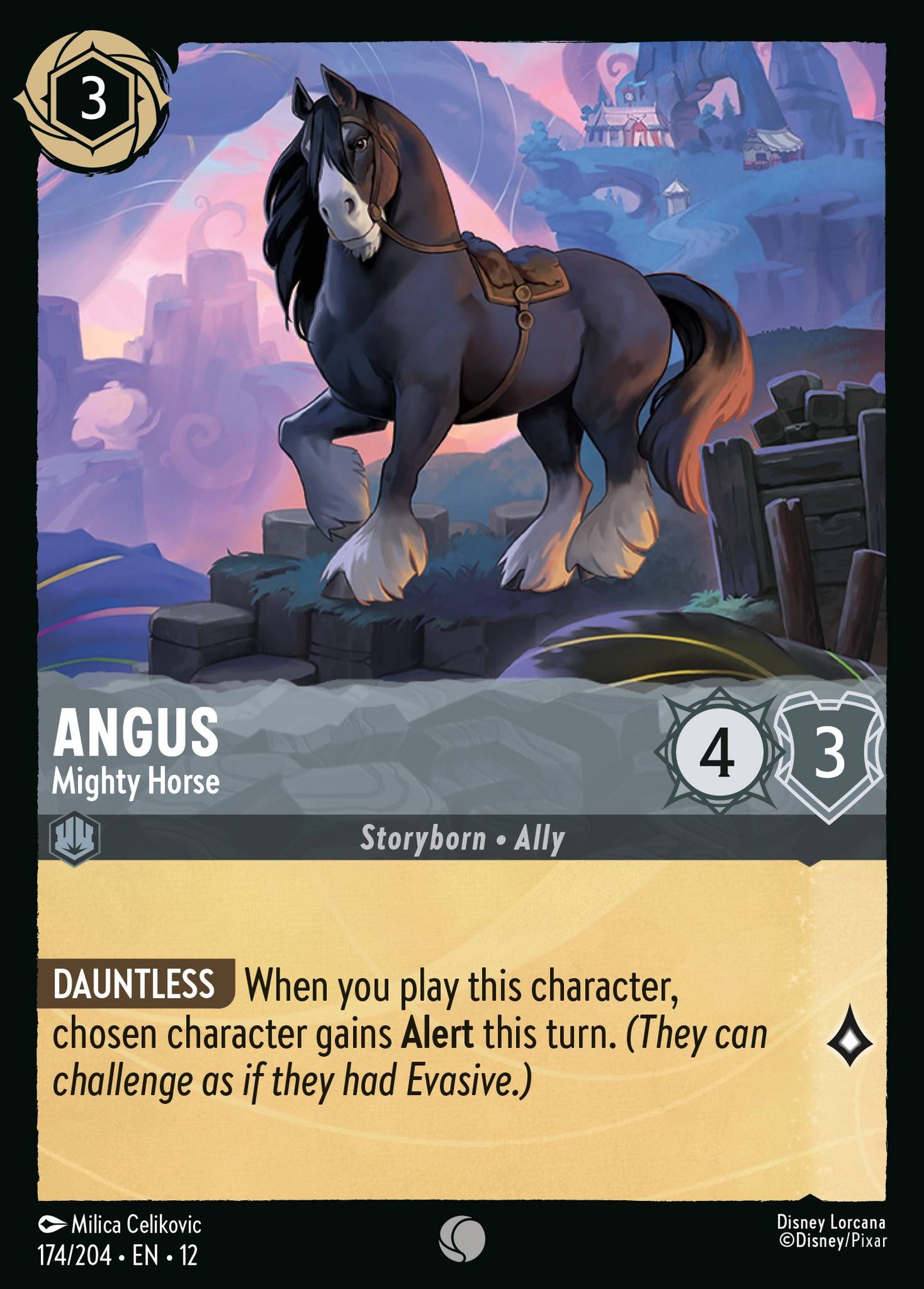 Angus - Mighty Horse - Common Lorcana Card