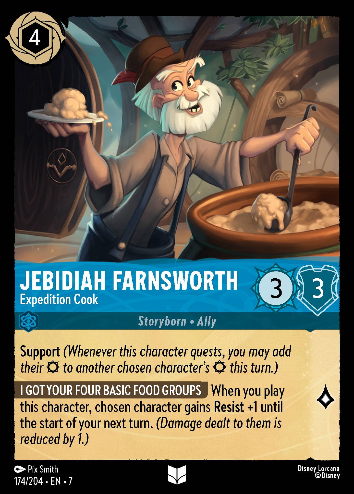 Jebidiah Farnsworth - Expedition Cook - Uncommon Lorcana Card