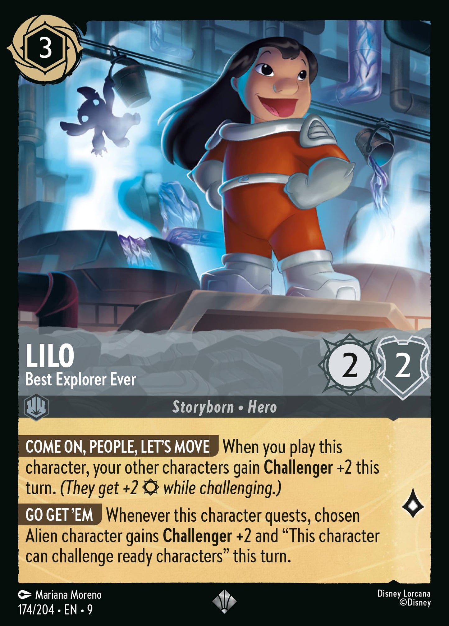 Lilo - Best Explorer Ever - Super Rare Lorcana Card