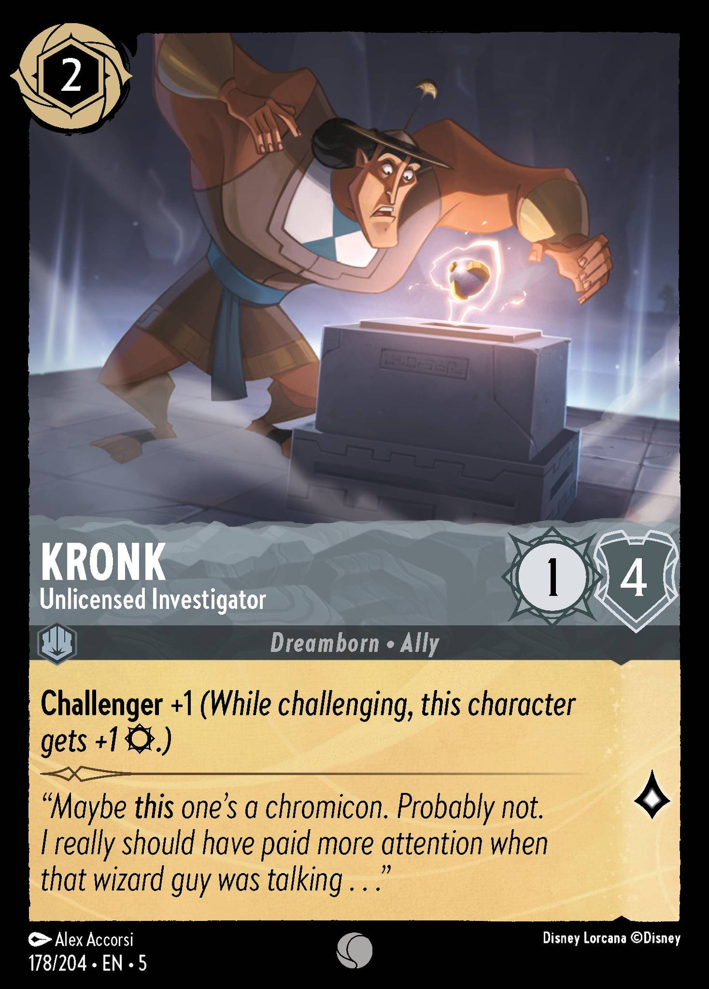 Kronk - Unlicensed Investigator - Common Lorcana Card