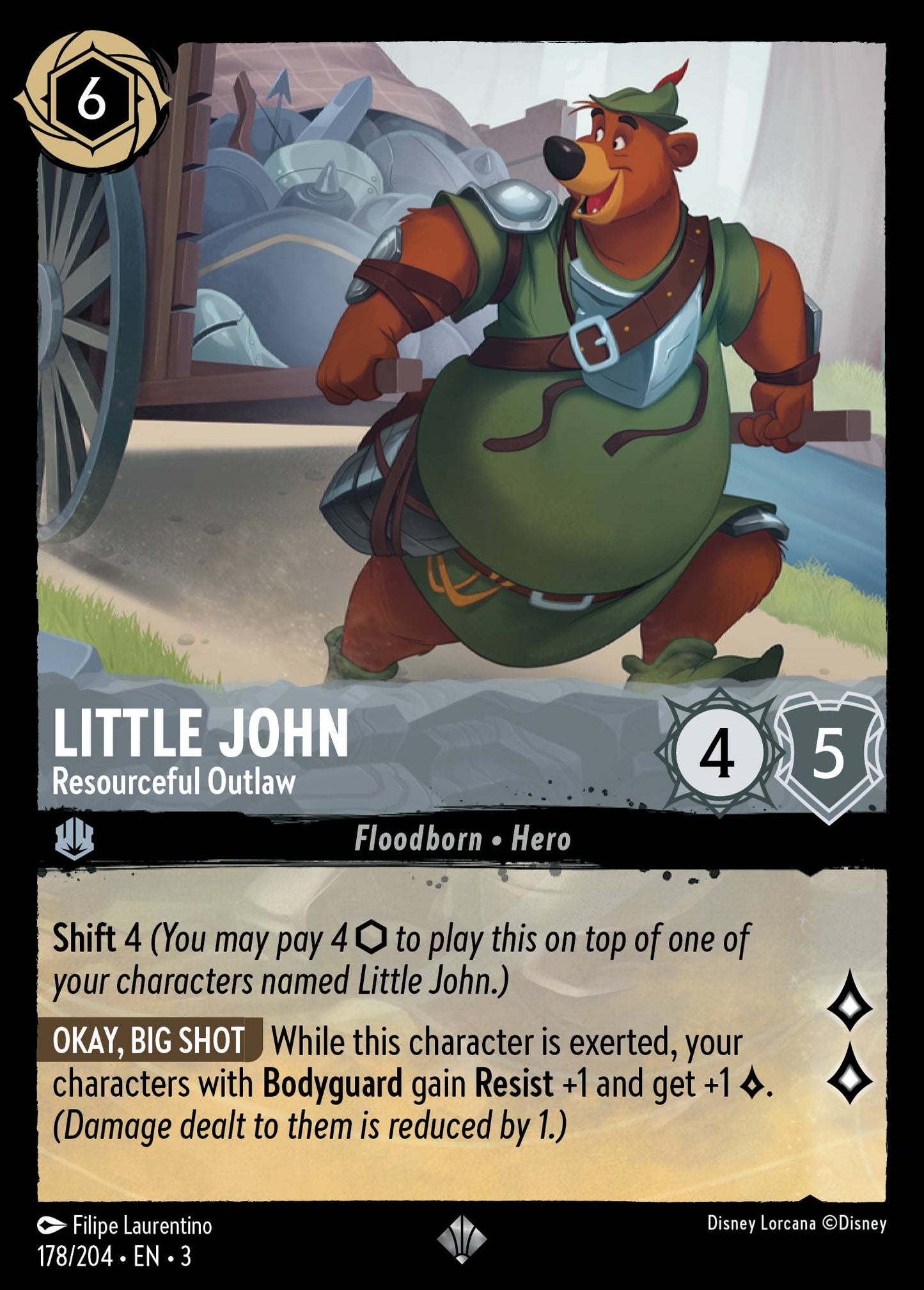 Little John - Resourceful Outlaw - Super Rare Lorcana Card