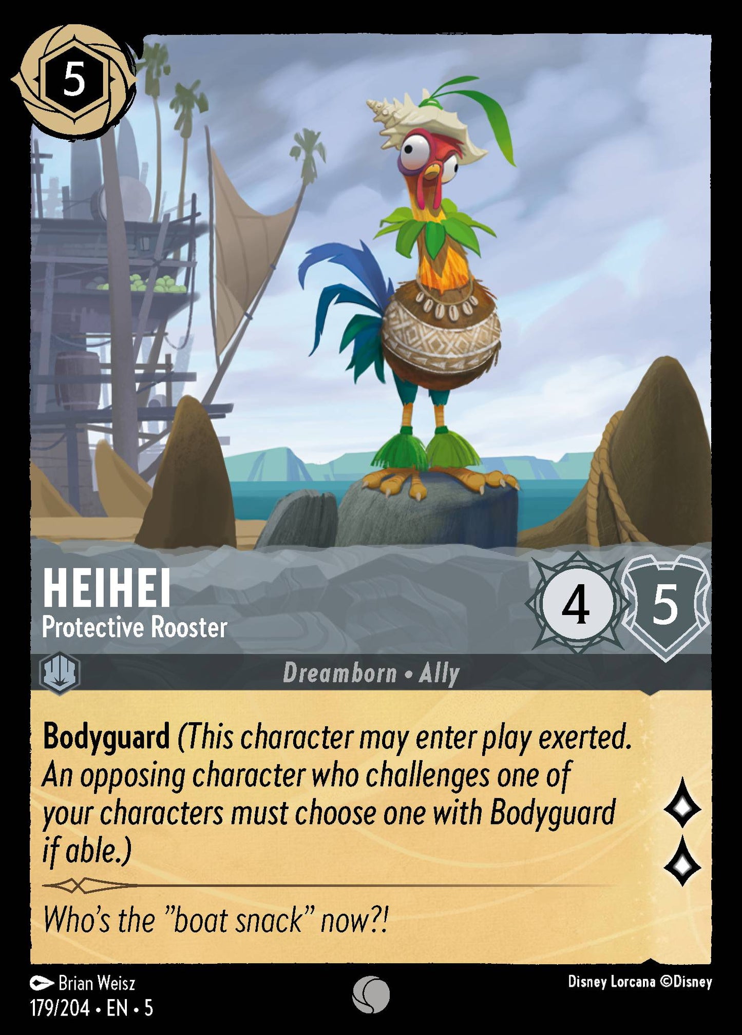 HeiHei - Protective Rooster - Common Lorcana Card