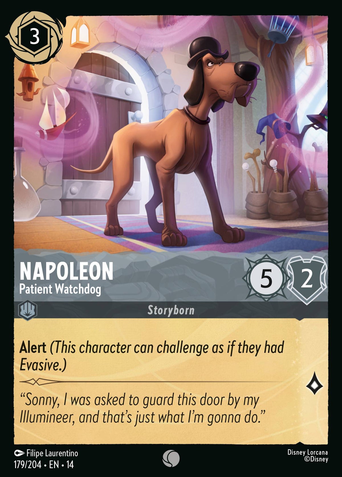 Napoleon - Patient Watchdog - Common Lorcana Card
