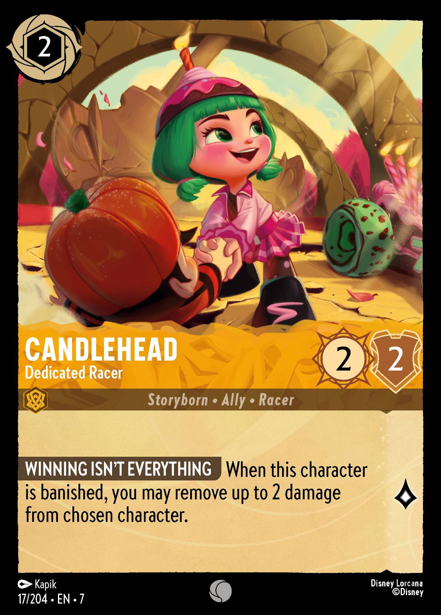Candlehead - Dedicated Racer - Common Lorcana Card