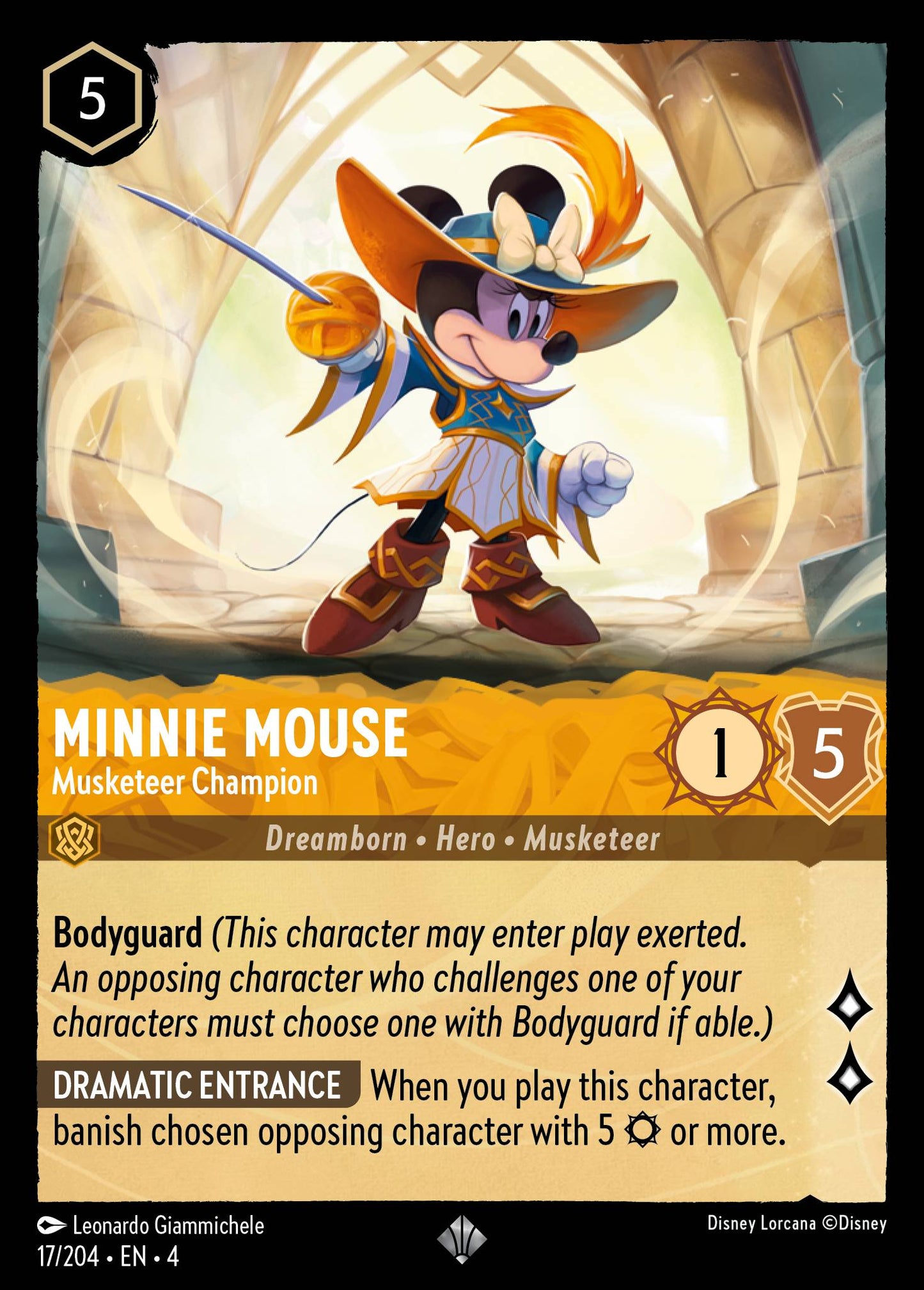 Minnie Mouse - Musketeer Champion - Super Rare Lorcana Card