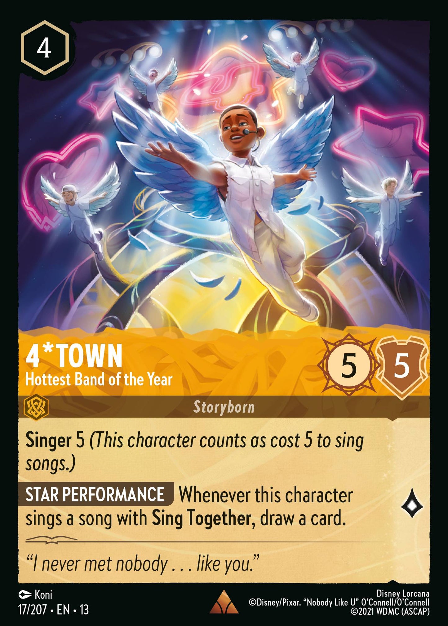 4*Town - Hottest Band of the Year - Rare Lorcana Card