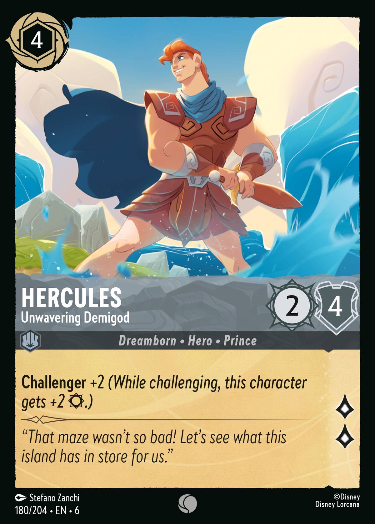 Hercules - Unwavering Demigod - Common Lorcana Card